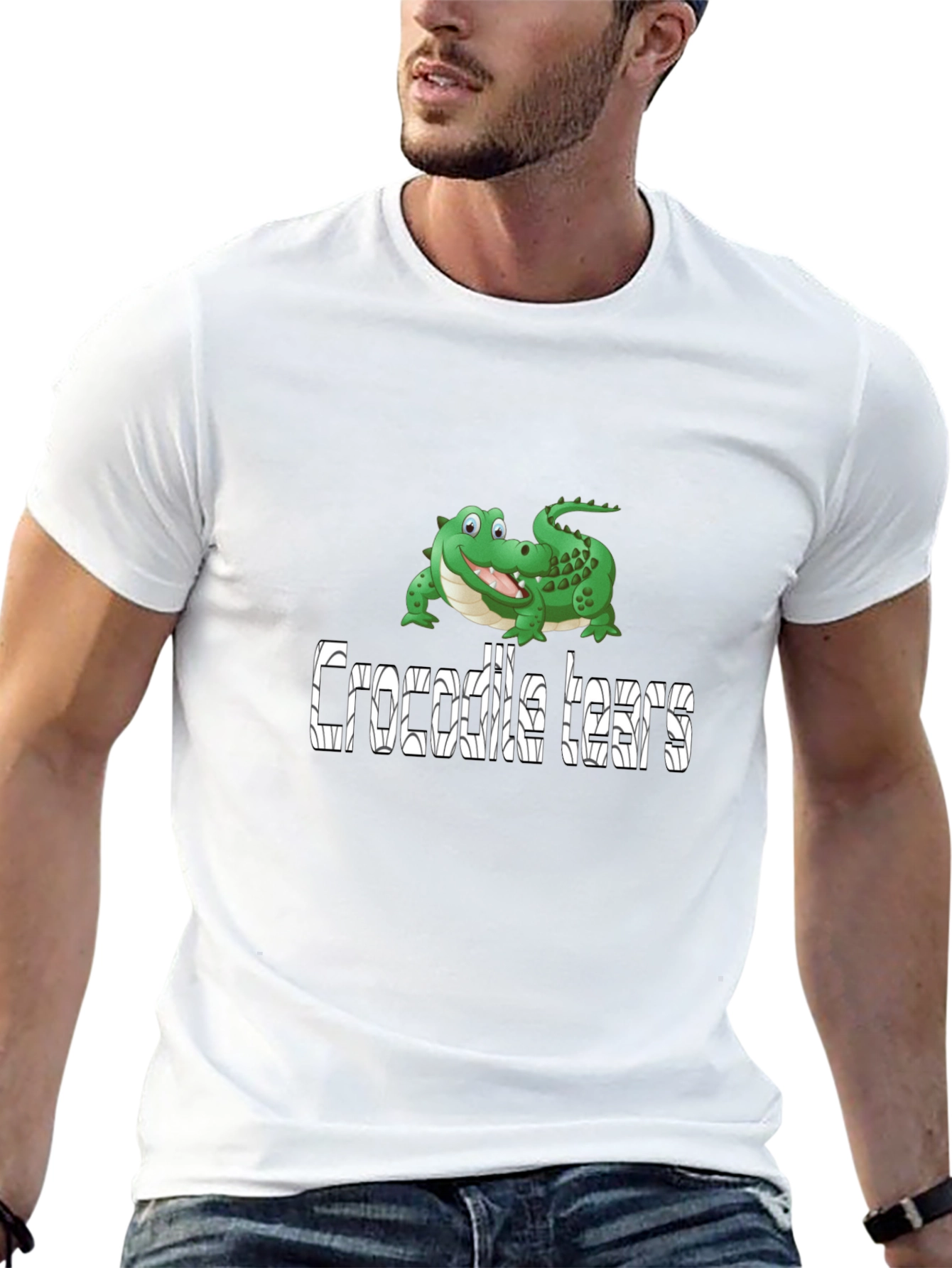 Crocodile Tears Graphic Tee - Funny Animal Humor