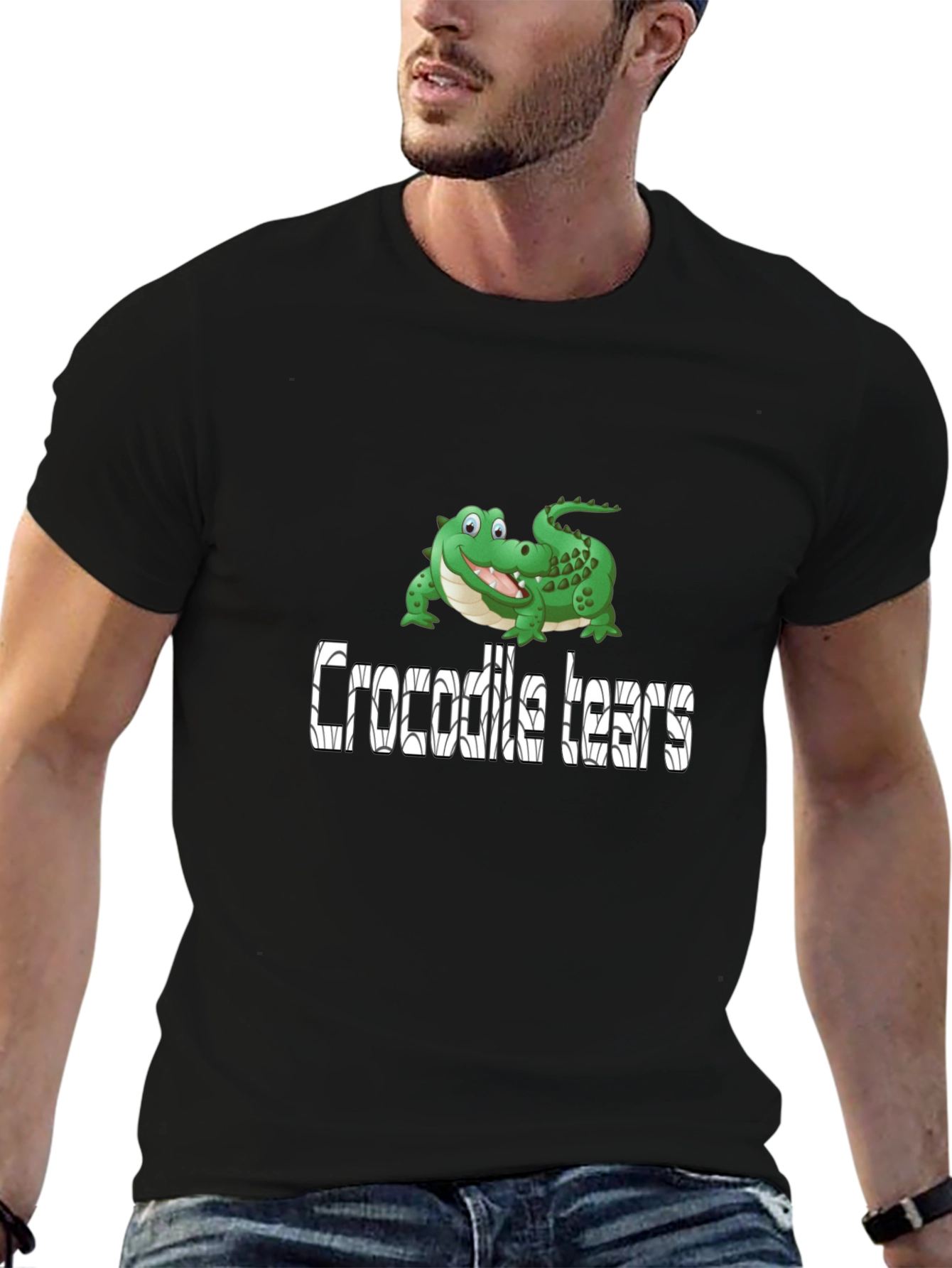 Crocodile Tears Graphic Tee - Funny Animal Humor