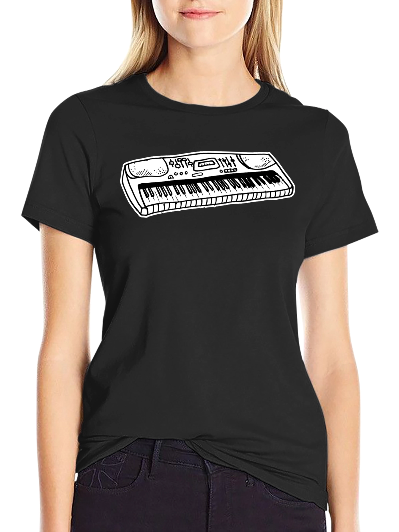 Keyboard Graphic Tee - Music Lover Shirt