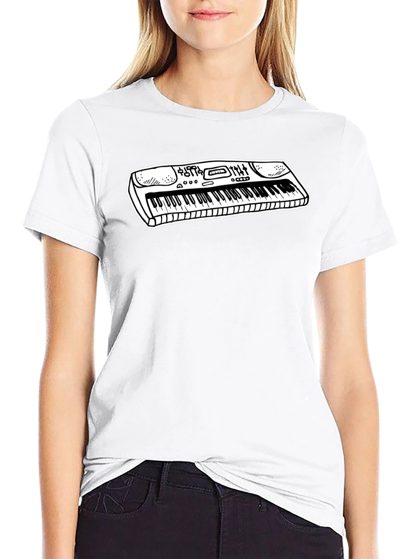Keyboard Graphic Tee - Music Lover Shirt