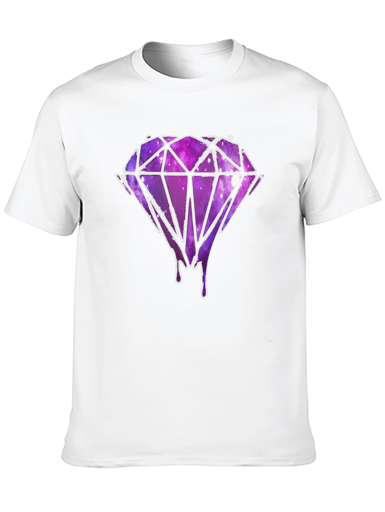 Dripping Diamond Graphic T-Shirt - Black