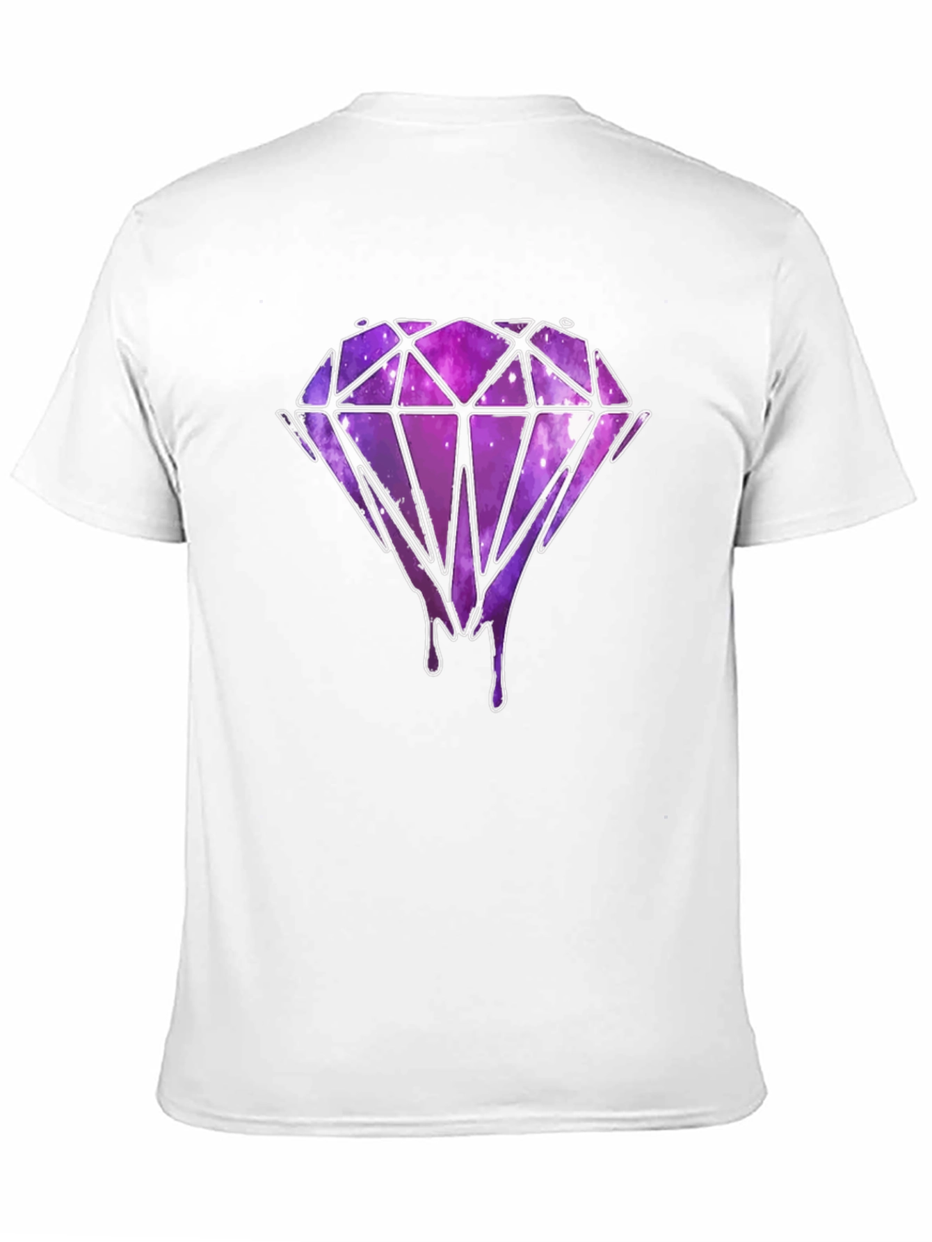 Dripping Diamond Graphic T-Shirt - Black