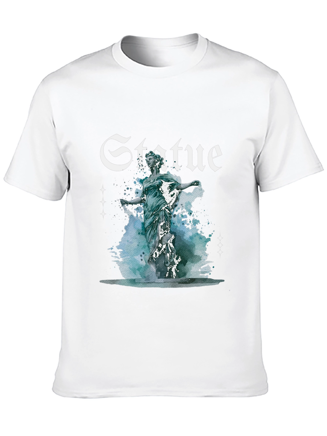 Statue Graphic Print Black T-Shirt