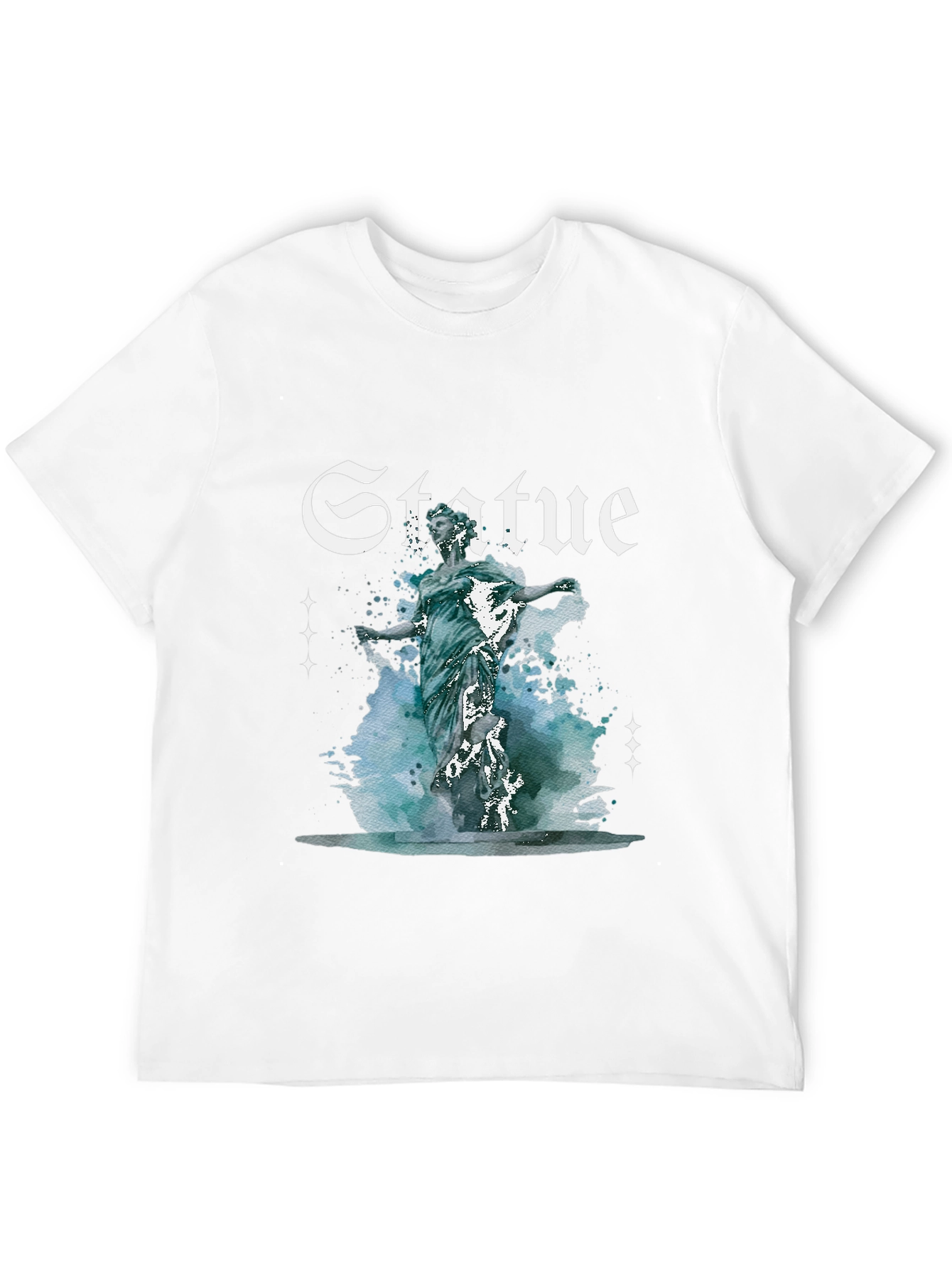 Statue Graphic Print Black T-Shirt