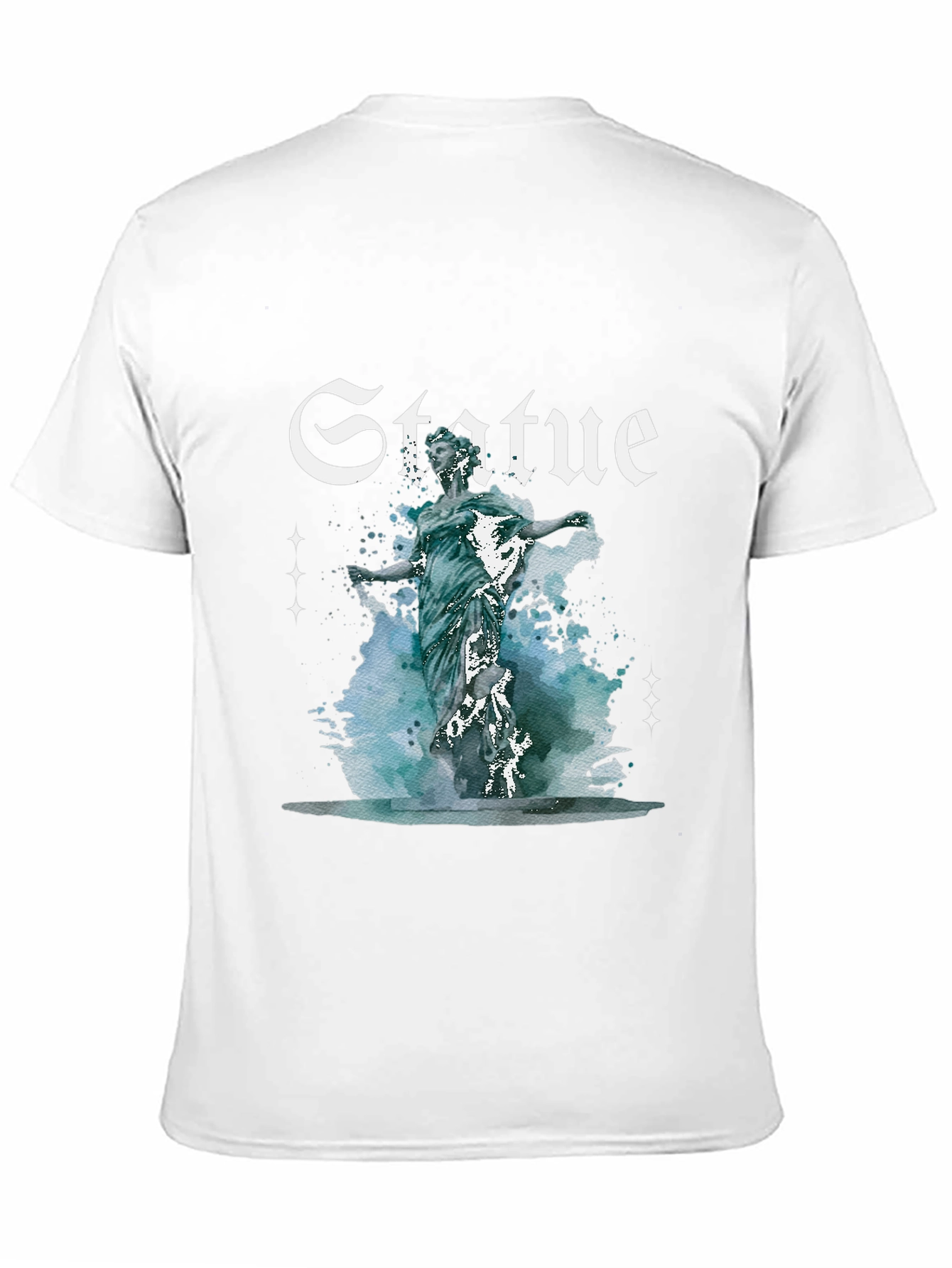 Statue Graphic Print Black T-Shirt