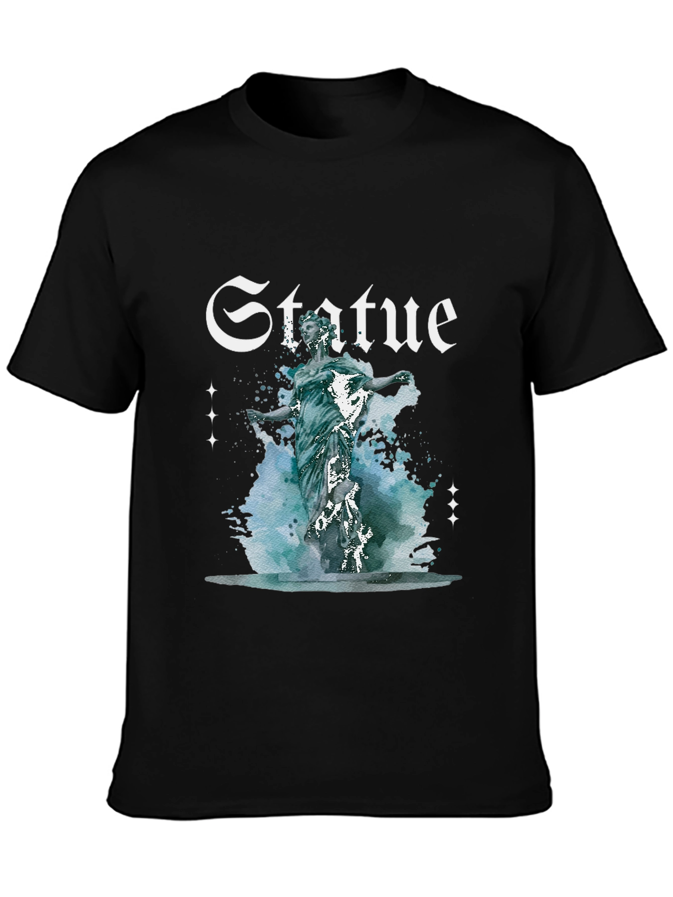 Statue Graphic Print Black T-Shirt