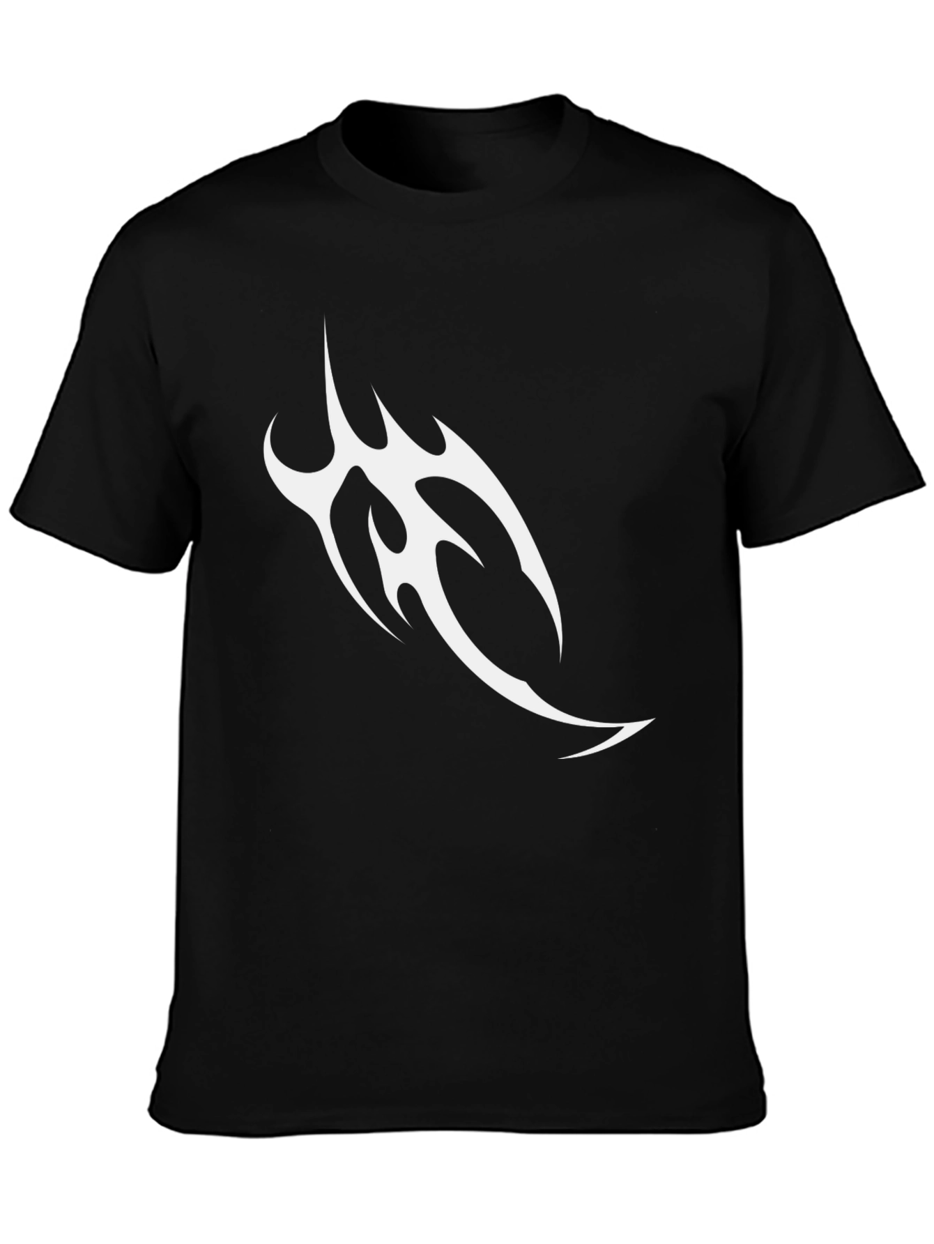Mens Black T-Shirt with Tribal Graphic Design