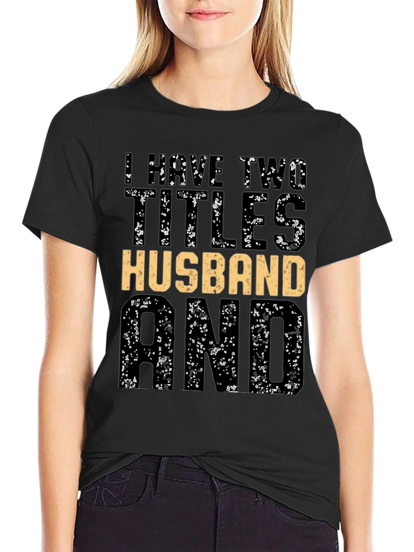 Husband and Dad Black Graphic Tee