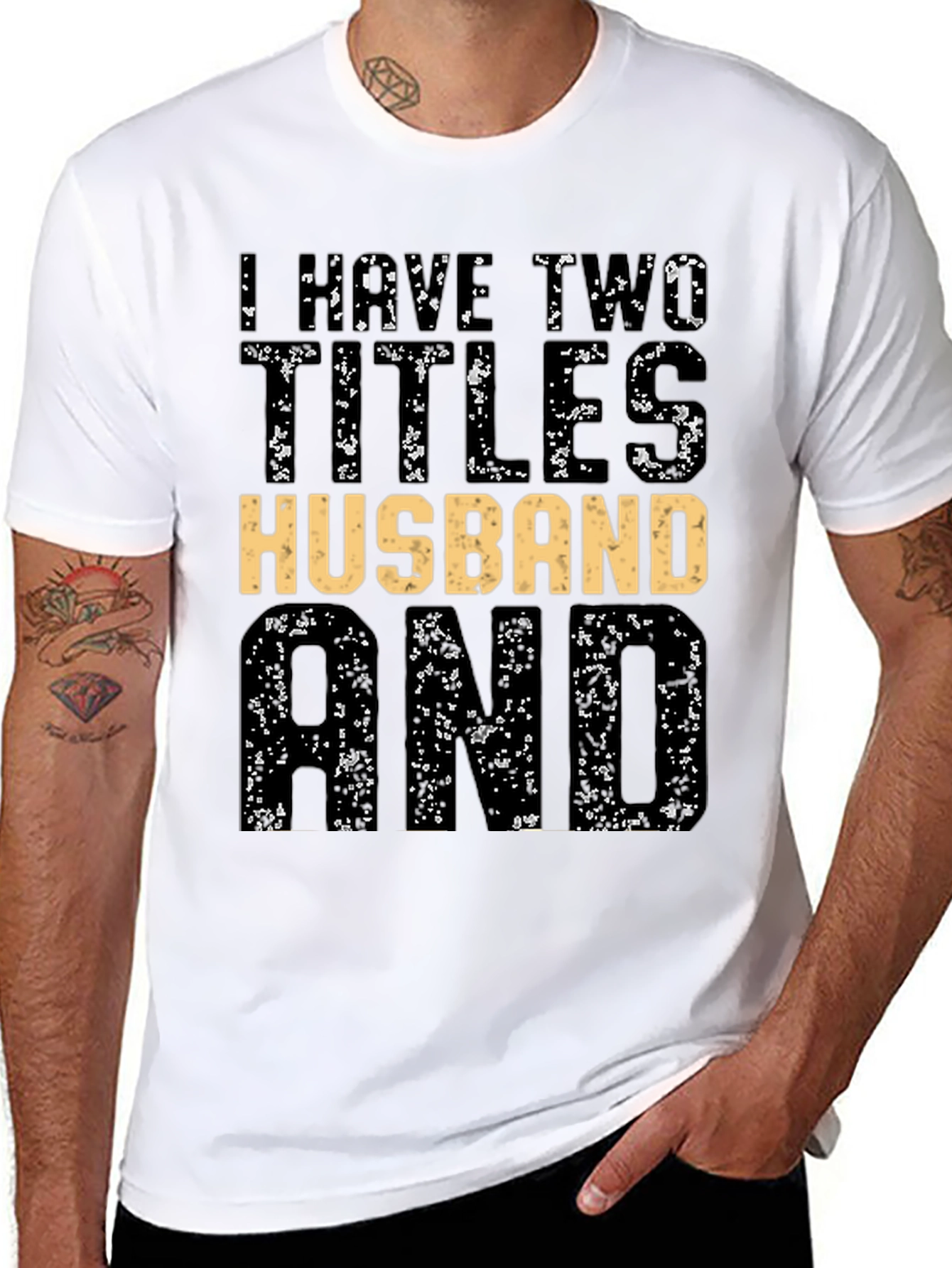 Husband and Dad Black Graphic Tee