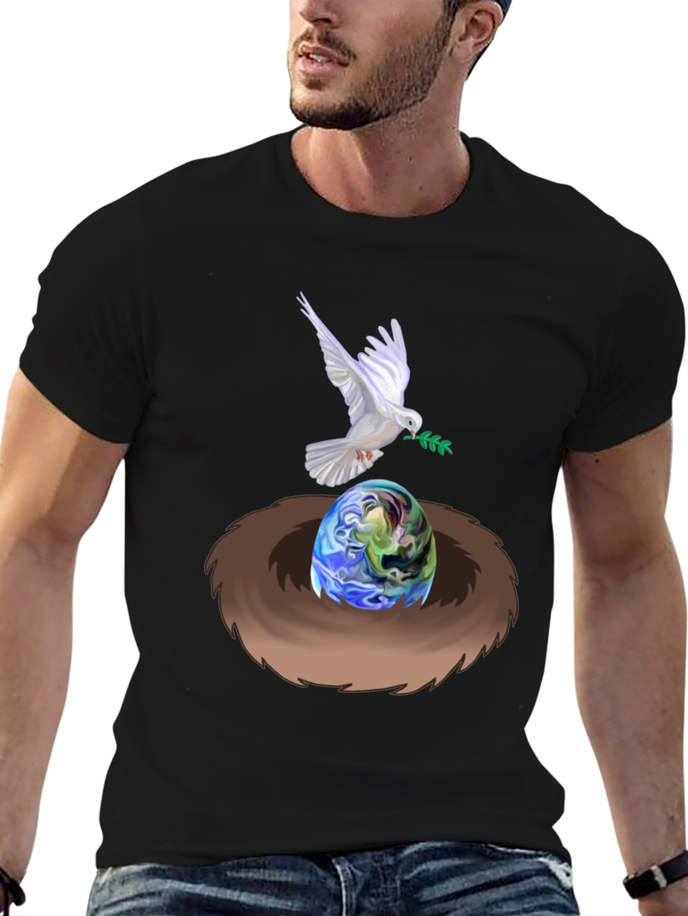 Dove Peace Nest Earth Graphic Tee