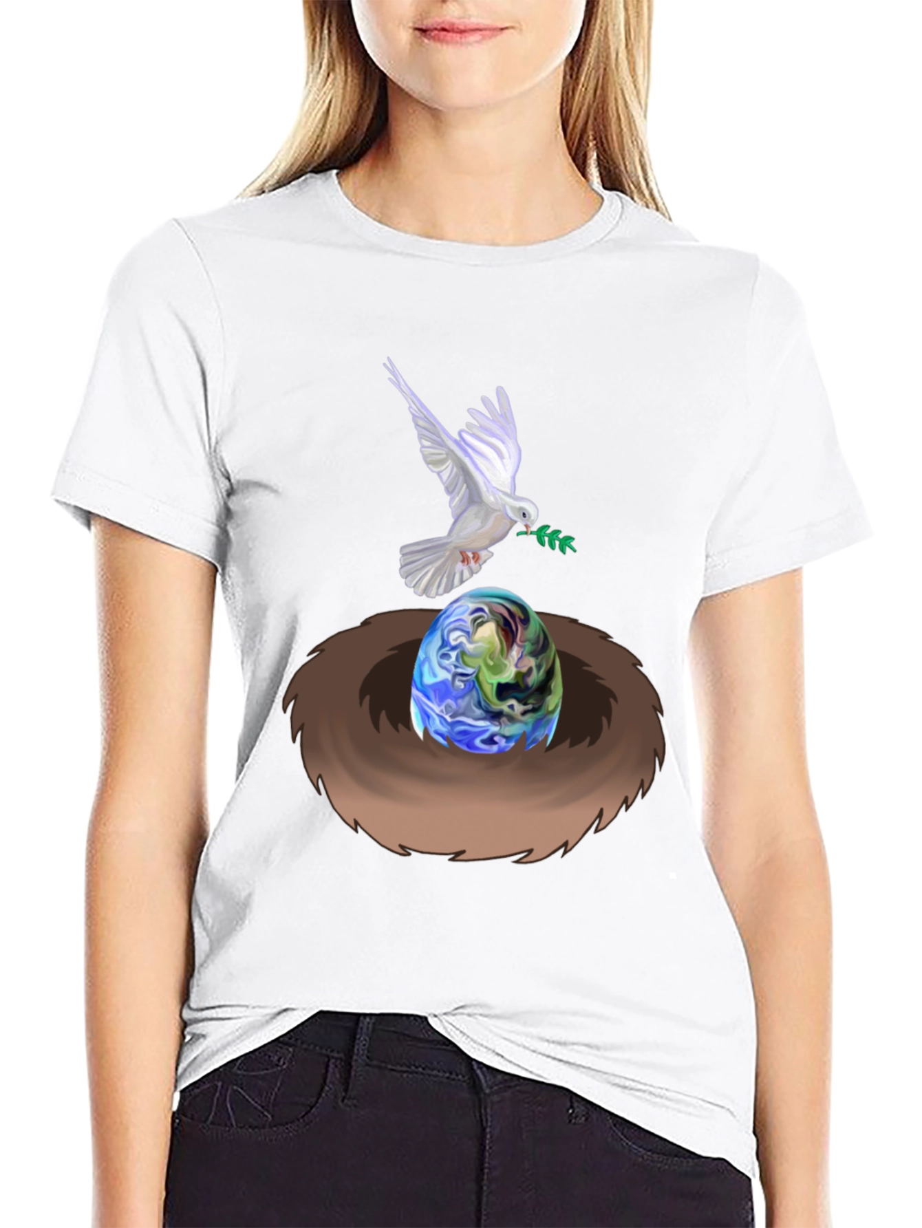 Dove Peace Nest Earth Graphic Tee