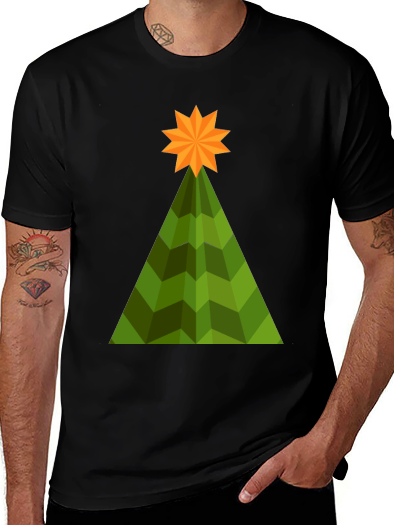 Geometric Christmas Tree T-Shirt
