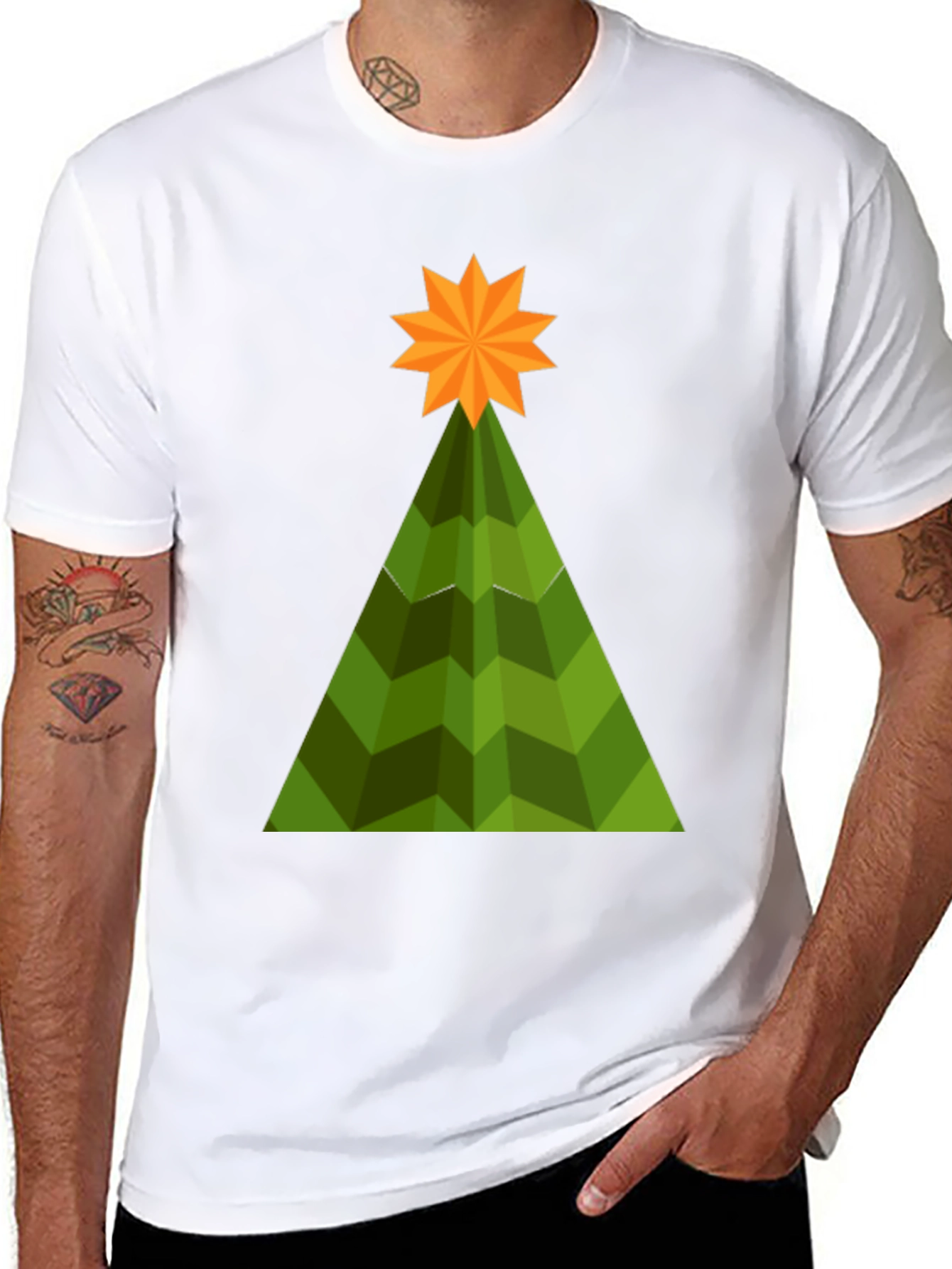 Geometric Christmas Tree T-Shirt
