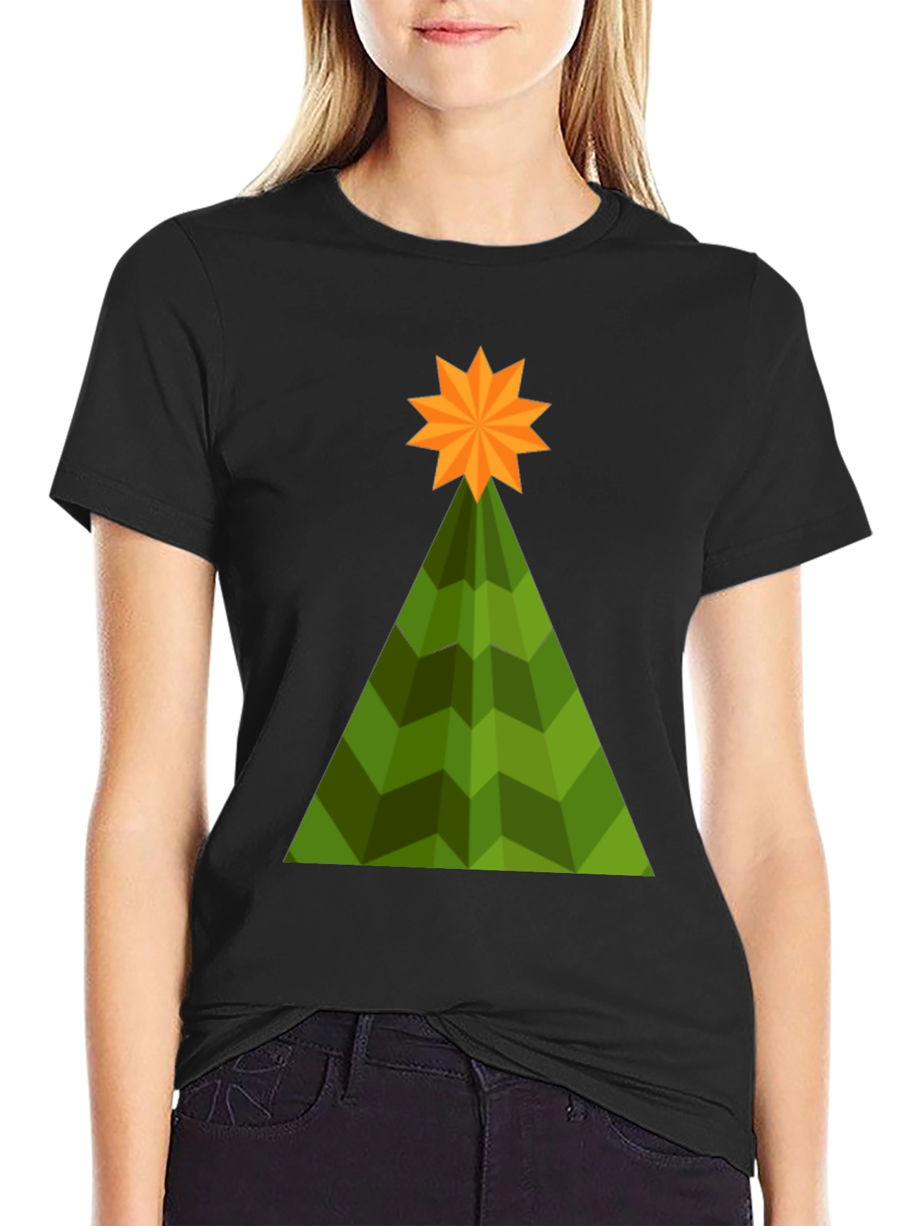 Geometric Christmas Tree T-Shirt