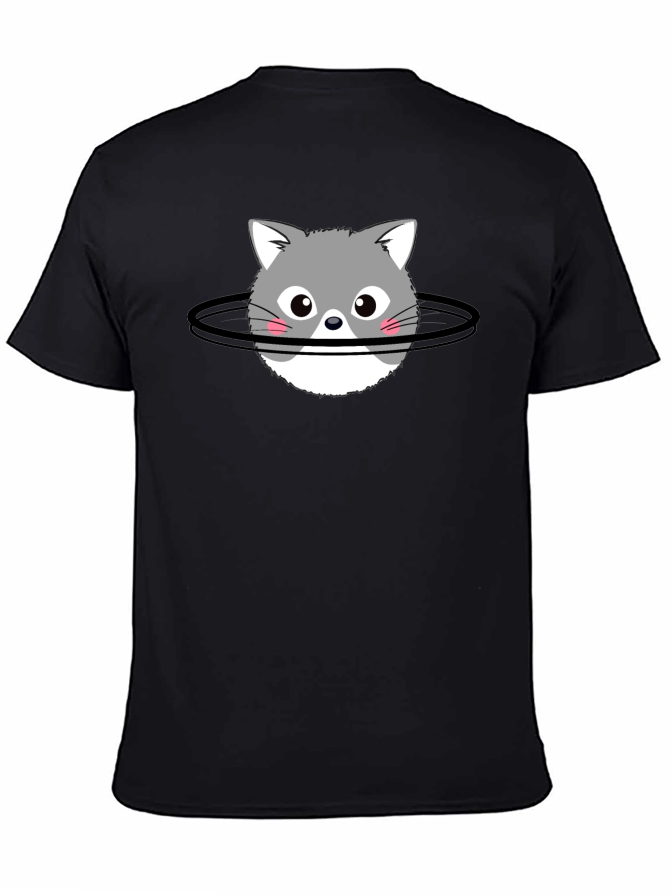 Cat Planet T-Shirt - Black Cotton Graphic Tee