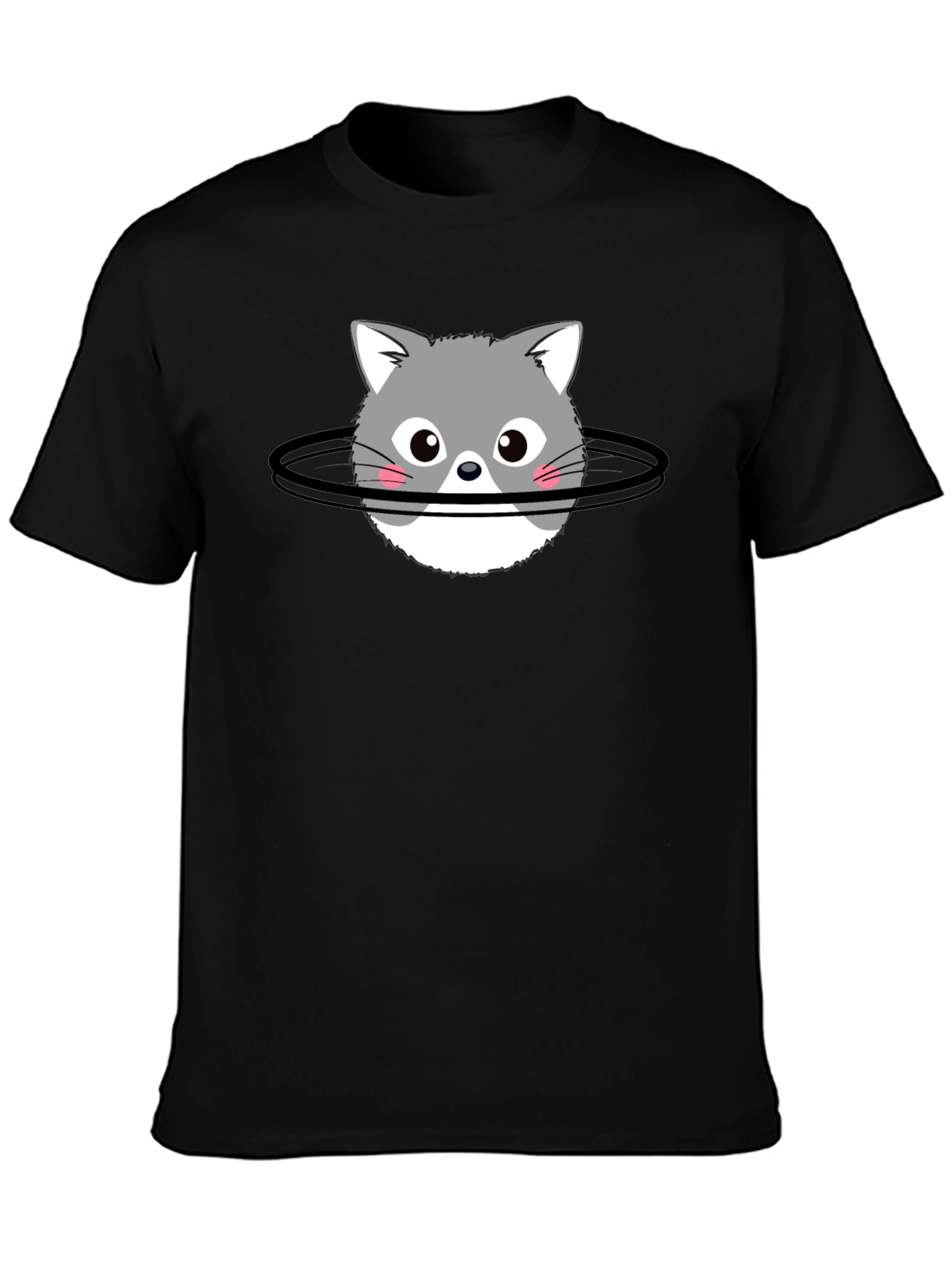 Cat Planet T-Shirt - Black Cotton Graphic Tee