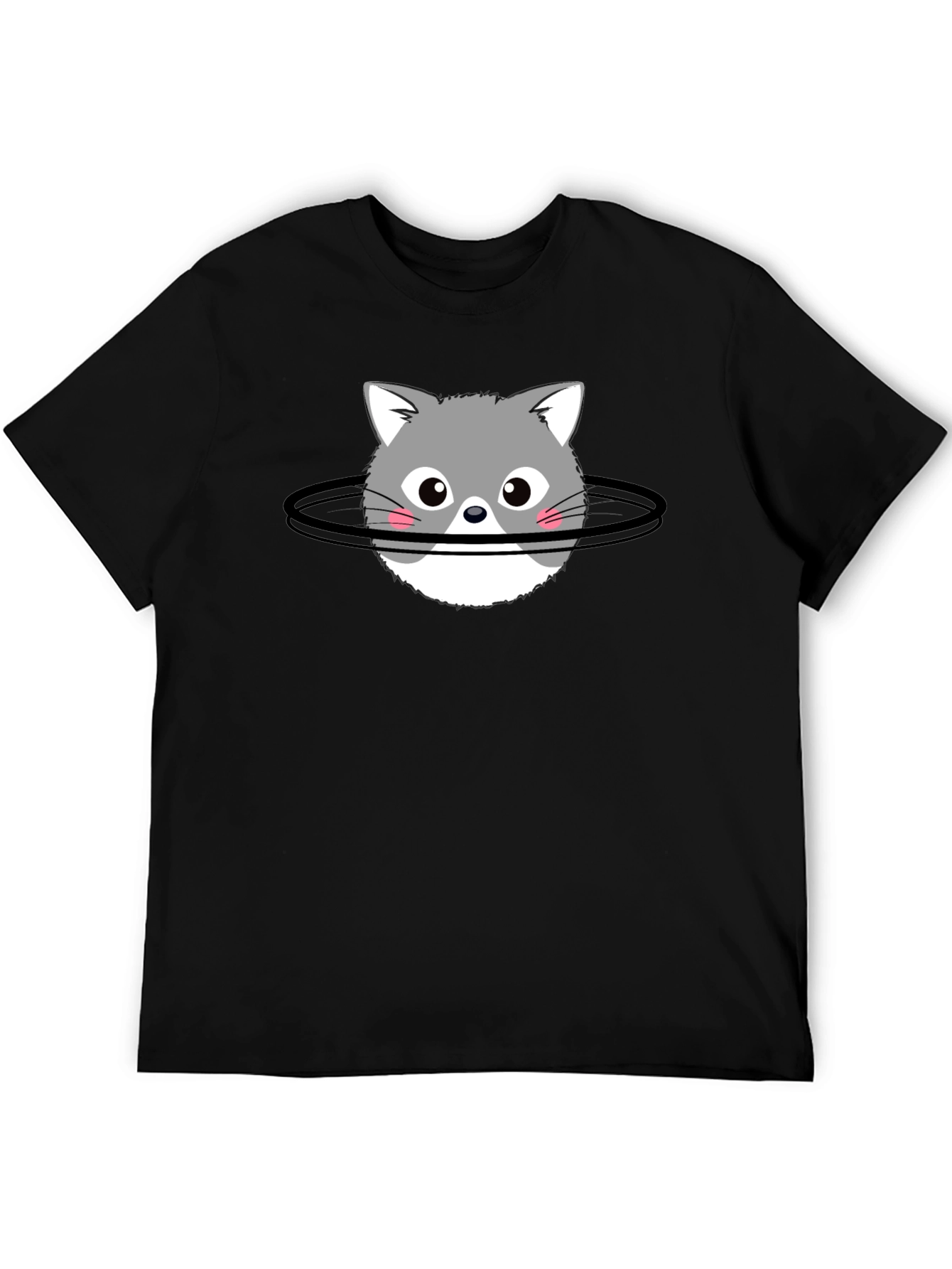 Cat Planet T-Shirt - Black Cotton Graphic Tee