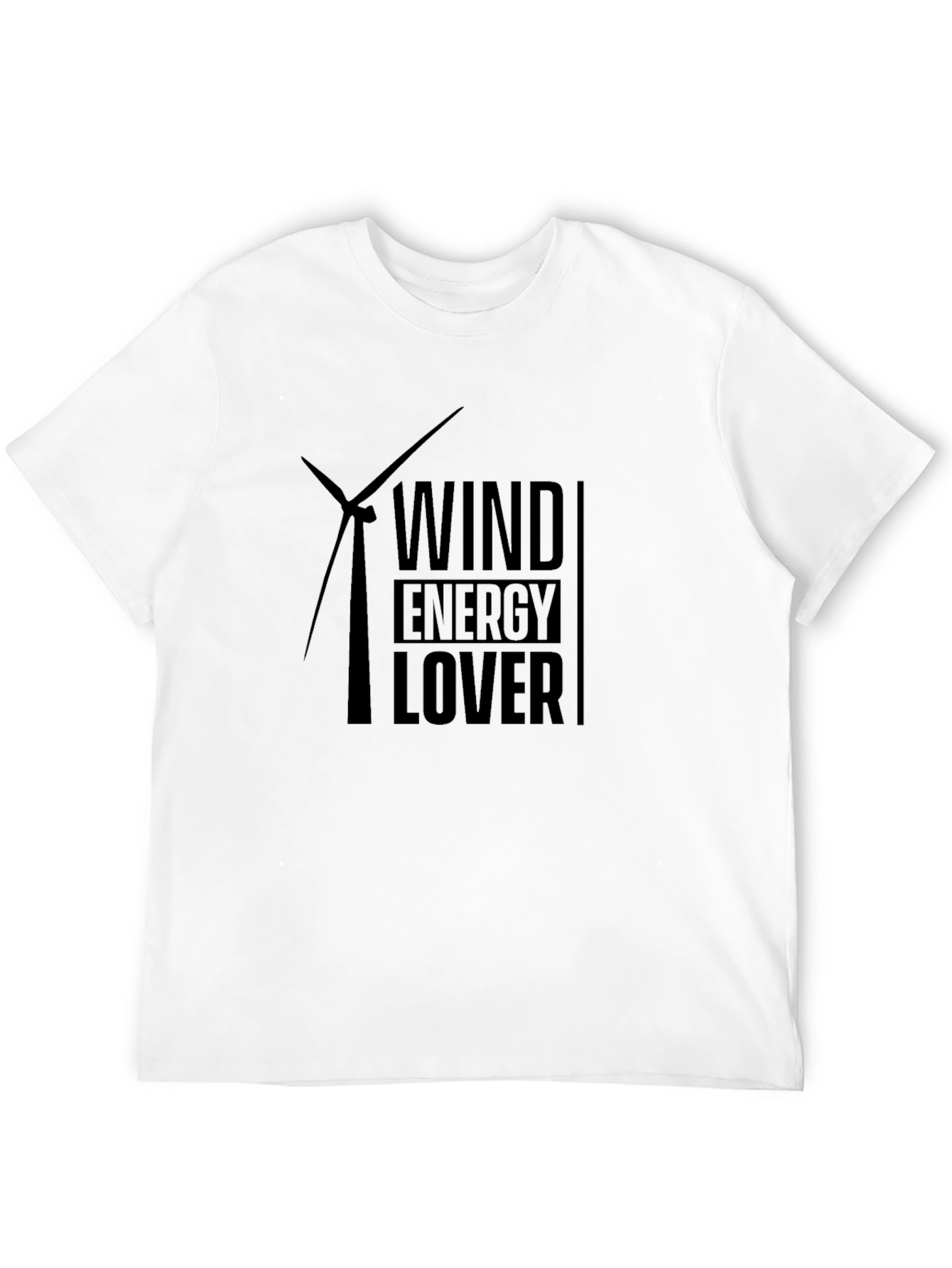 Wind Energy Lover Graphic T-Shirt - Black