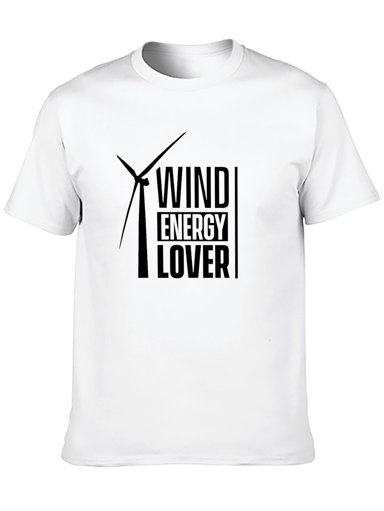 Wind Energy Lover Graphic T-Shirt - Black