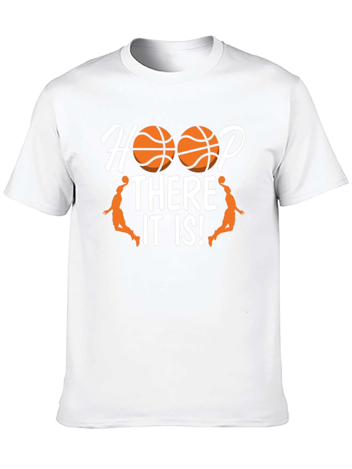 Hoop There It Is! Black Basketball Graphic T-Shirt