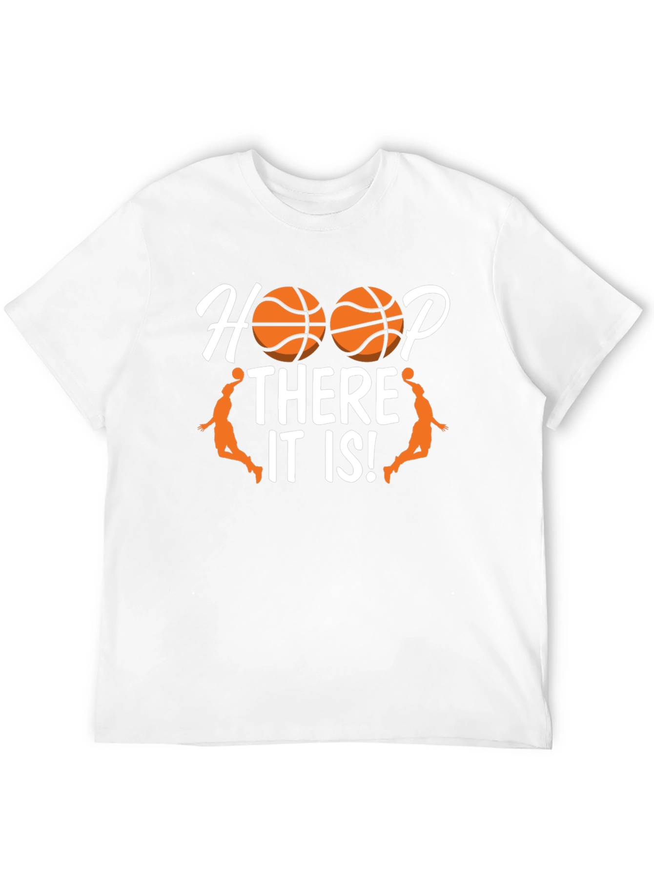 Hoop There It Is! Black Basketball Graphic T-Shirt