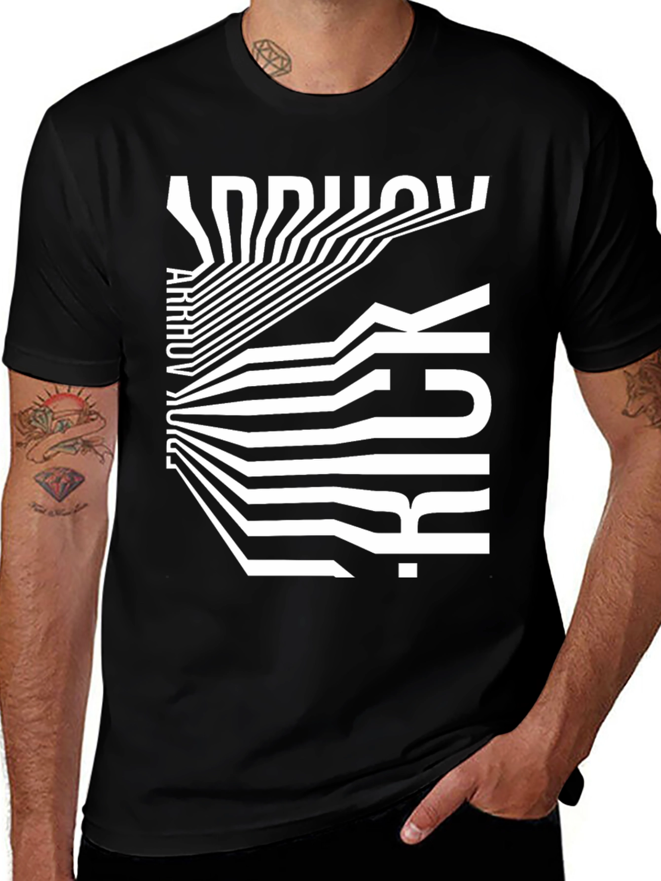 Optical Illusion Arrow Trunk T-Shirt