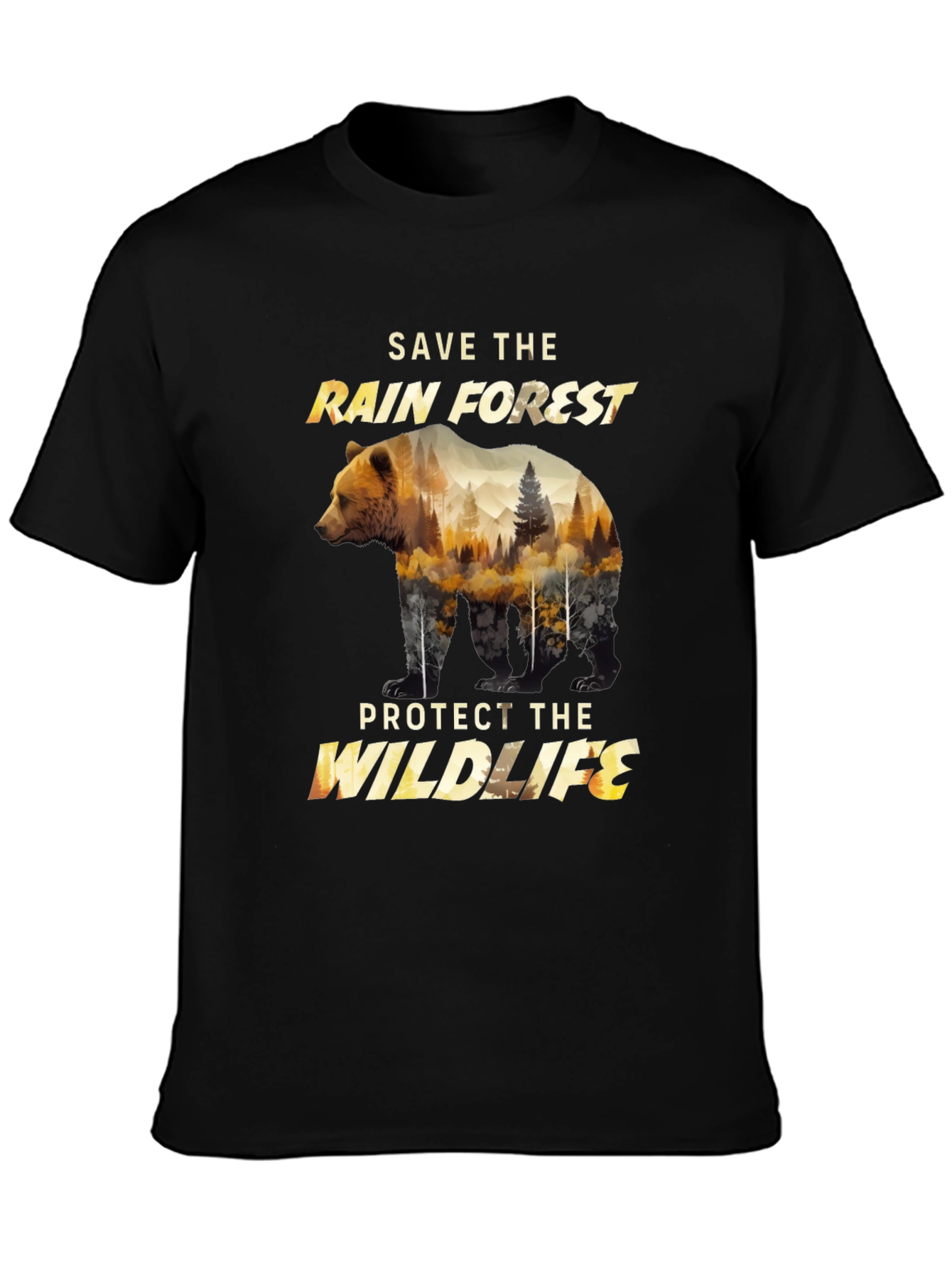Save the Rainforest Wildlife Graphic Tee