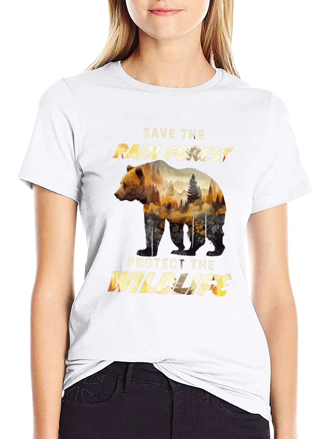 Save the Rainforest Wildlife Graphic Tee