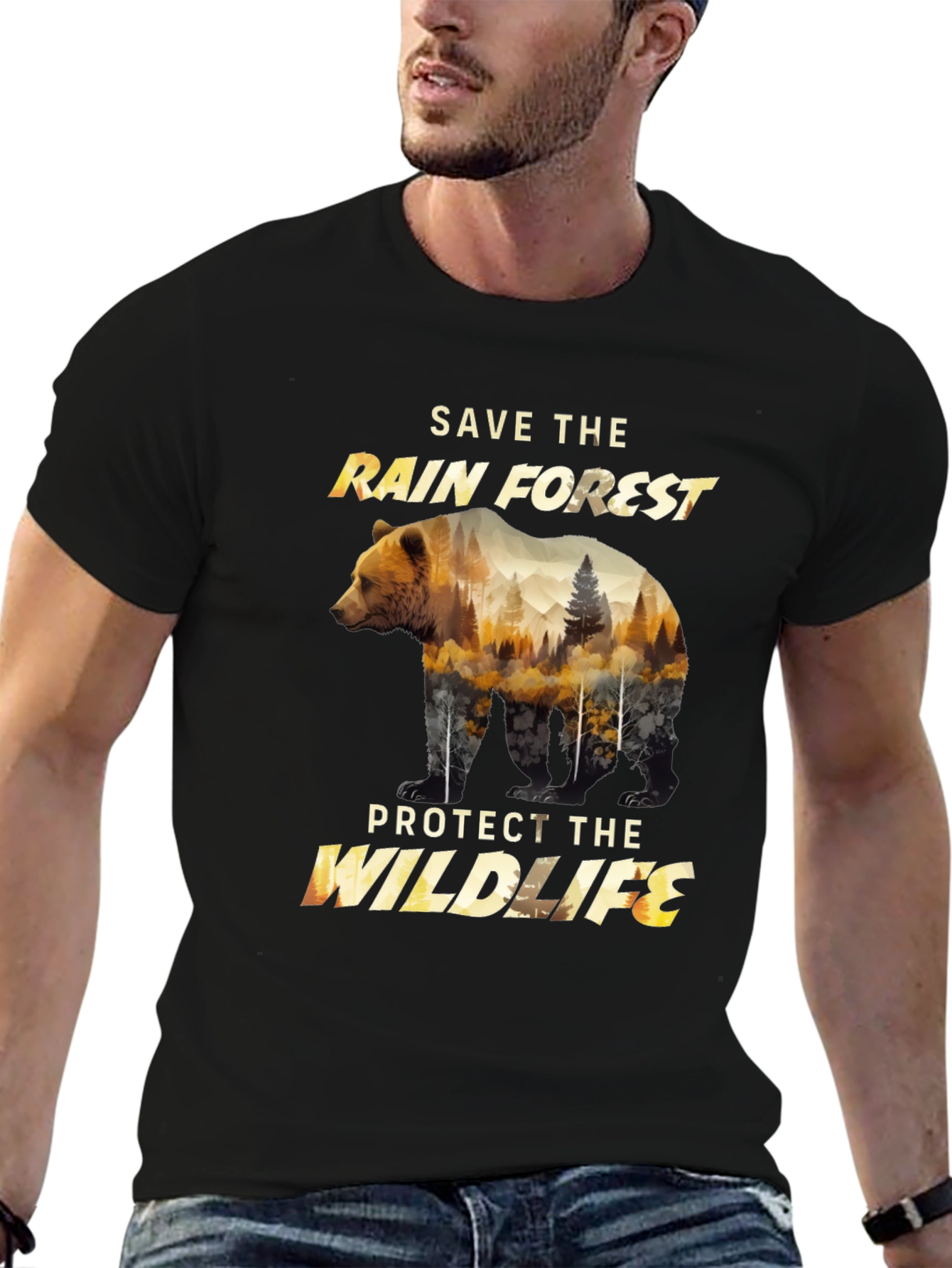 Save the Rainforest Wildlife Graphic Tee