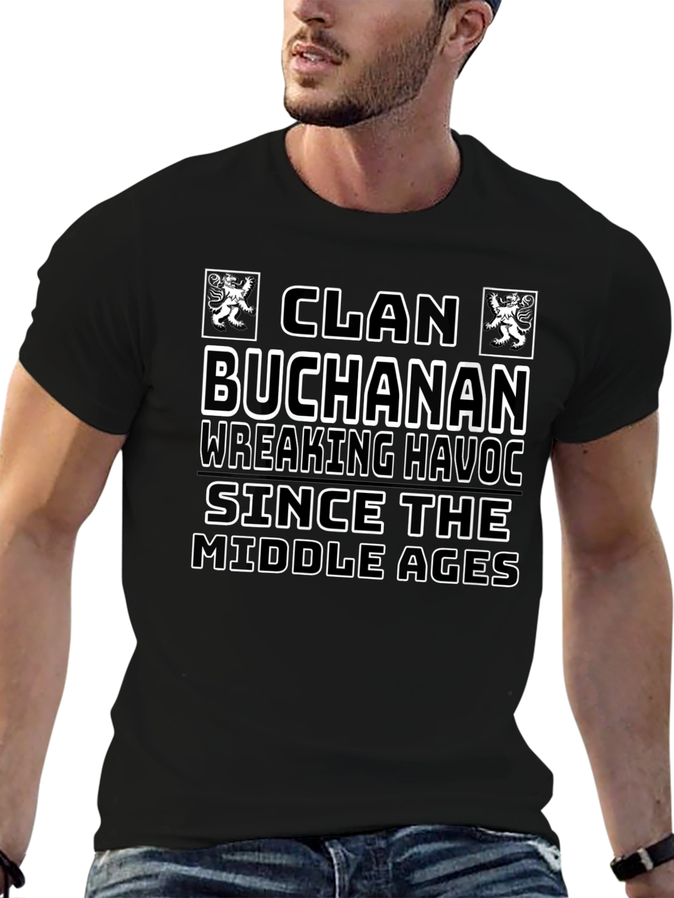 Clan Buchanan Since The Middle Ages Black T-Shirt