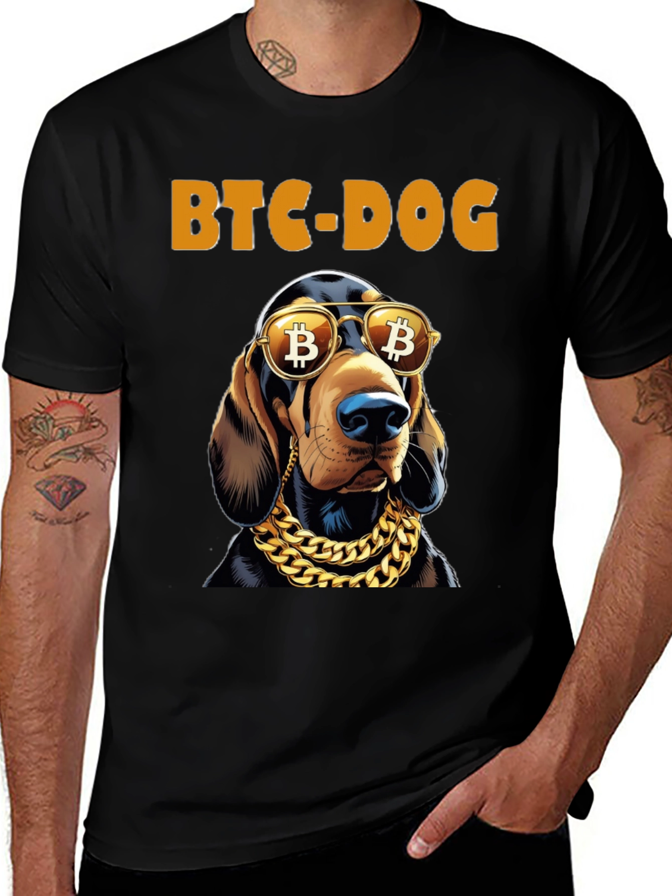 BTC Dog T-Shirt: Bitcoin Crypto Hound Tee