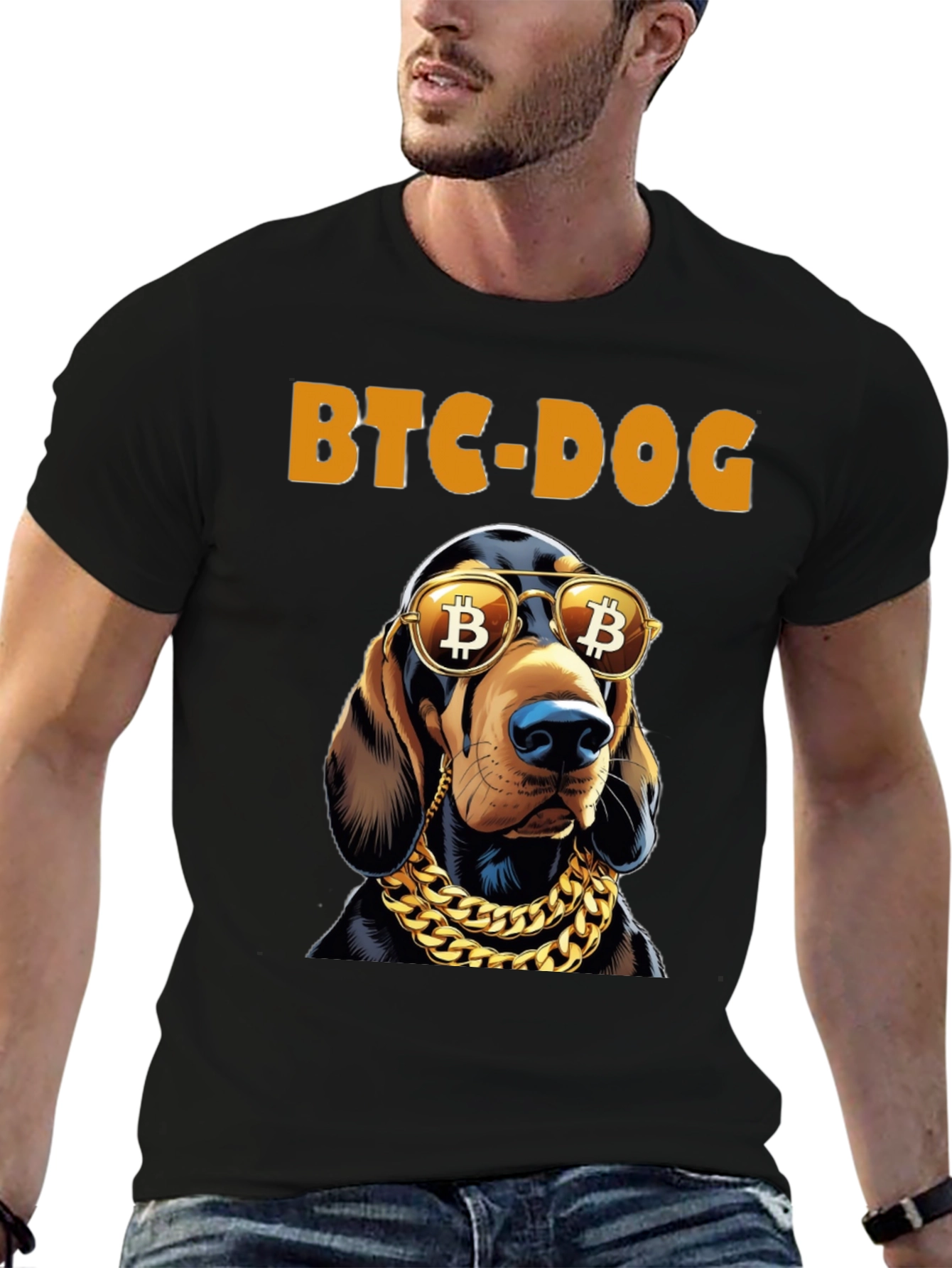 BTC Dog T-Shirt: Bitcoin Crypto Hound Tee