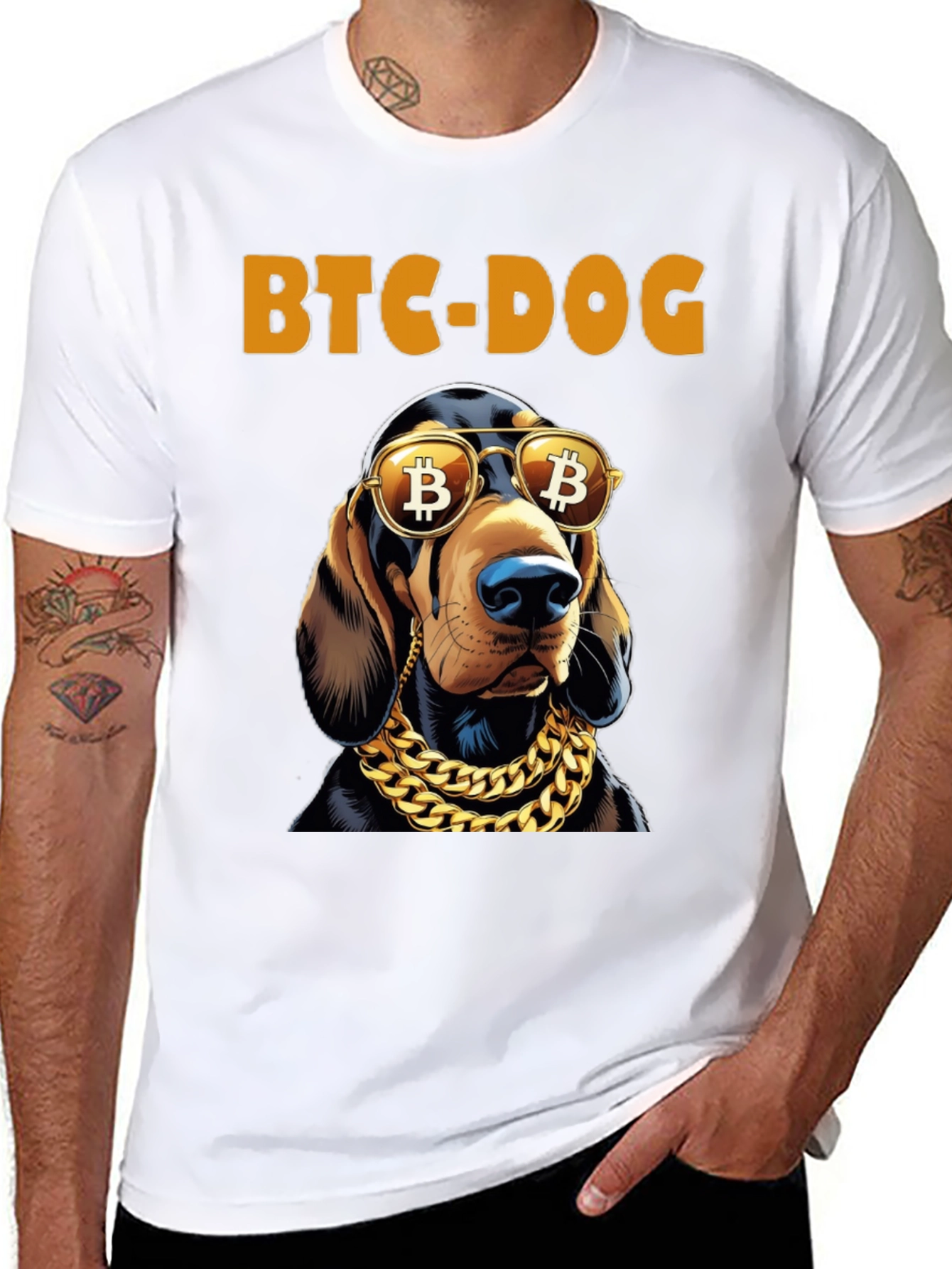 BTC Dog T-Shirt: Bitcoin Crypto Hound Tee