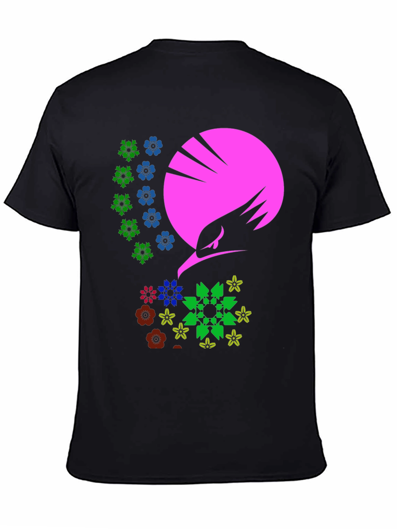 Floral Eagle Graphic Tee - Unique Design
