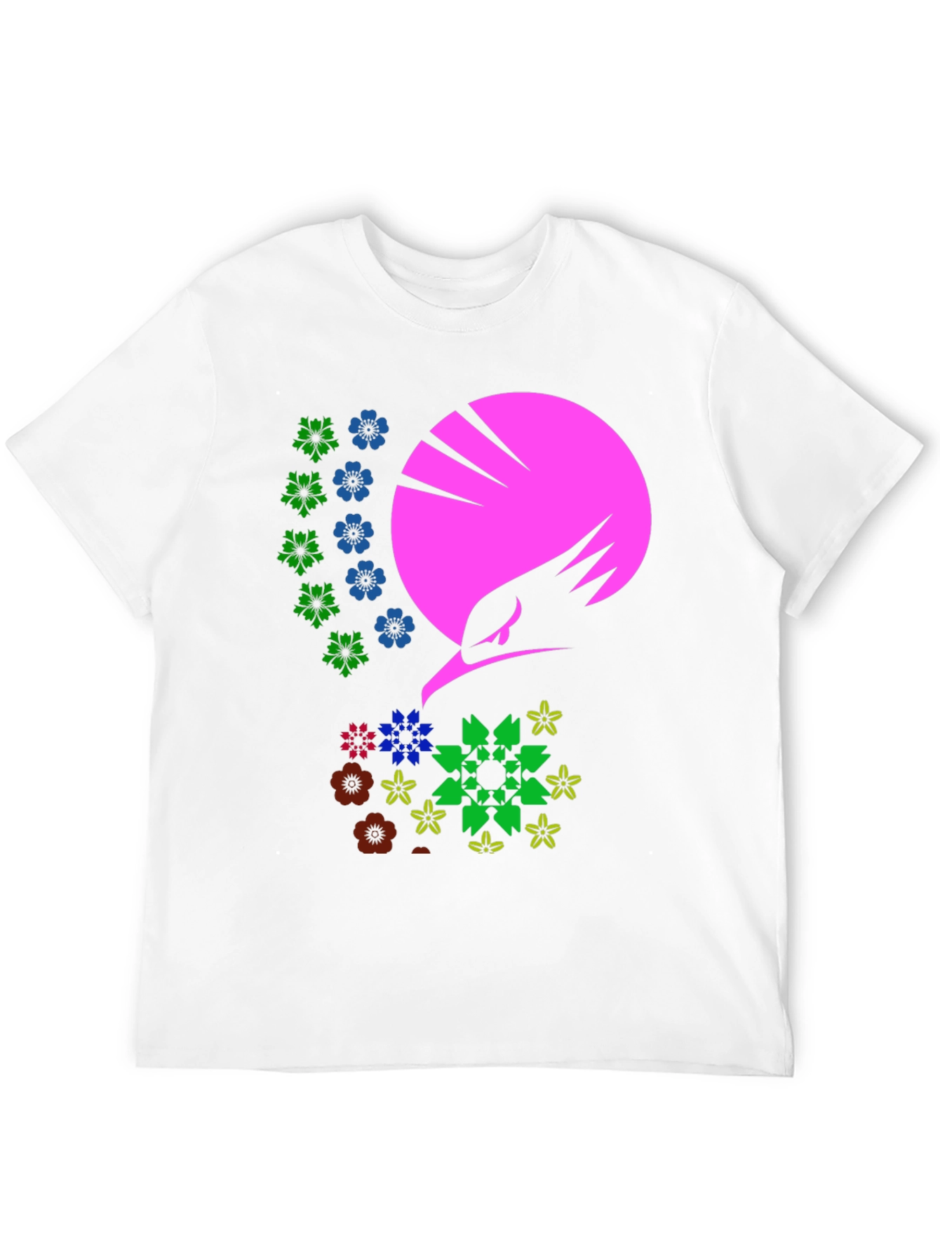 Floral Eagle Graphic Tee - Unique Design