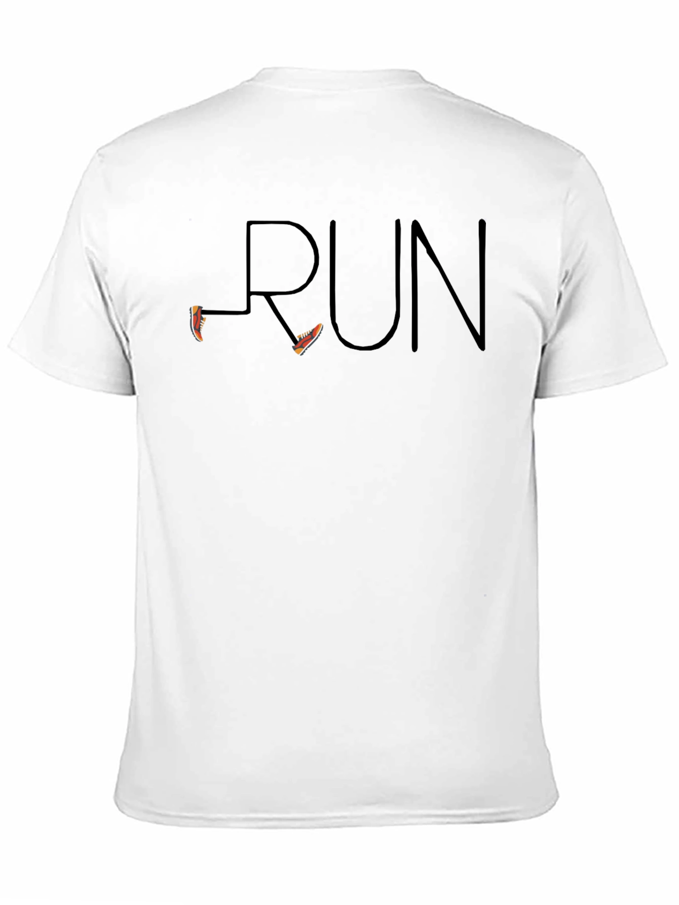 Stylish RUN Graphic Tee - Athletic Design