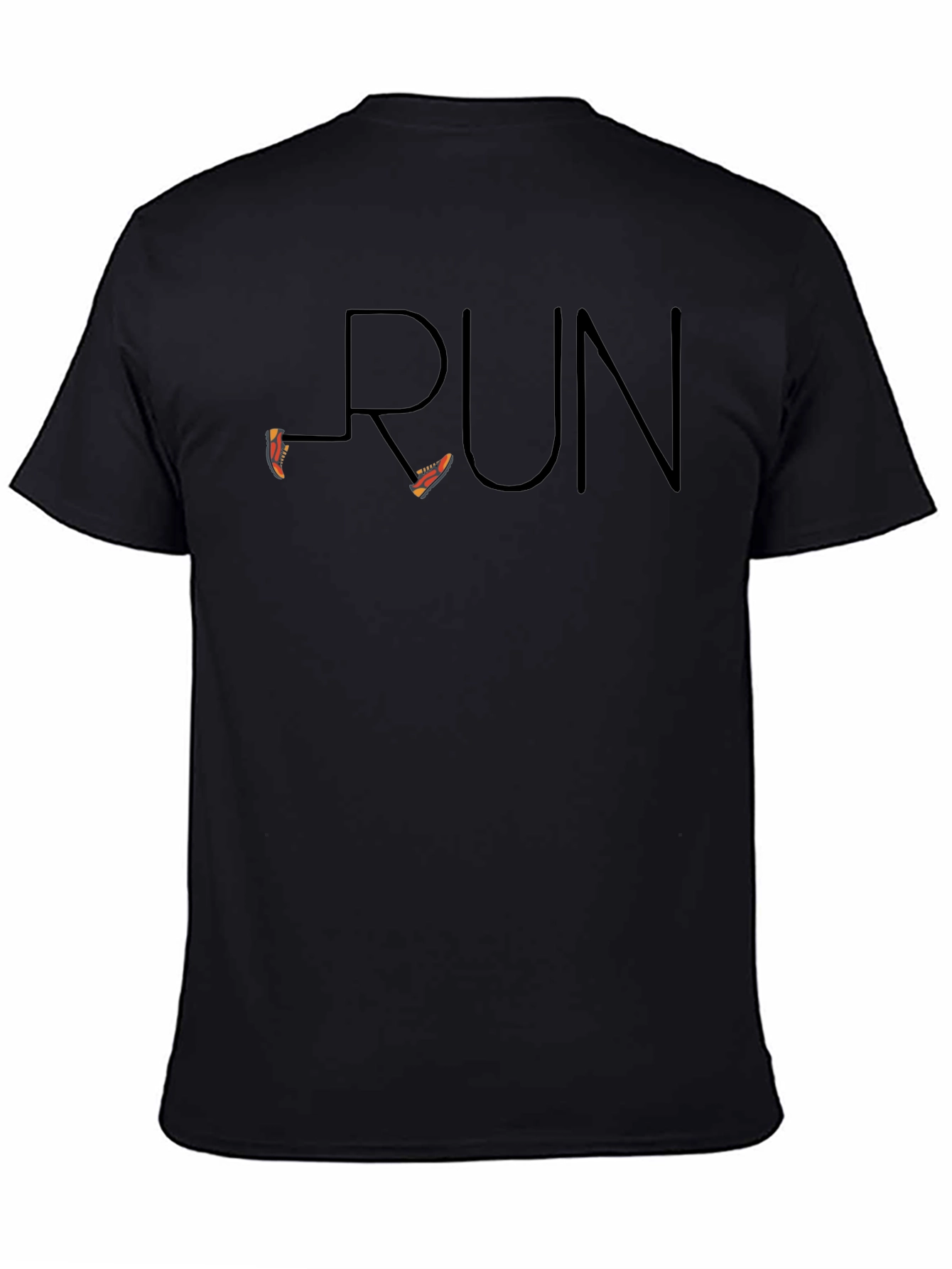 Stylish RUN Graphic Tee - Athletic Design