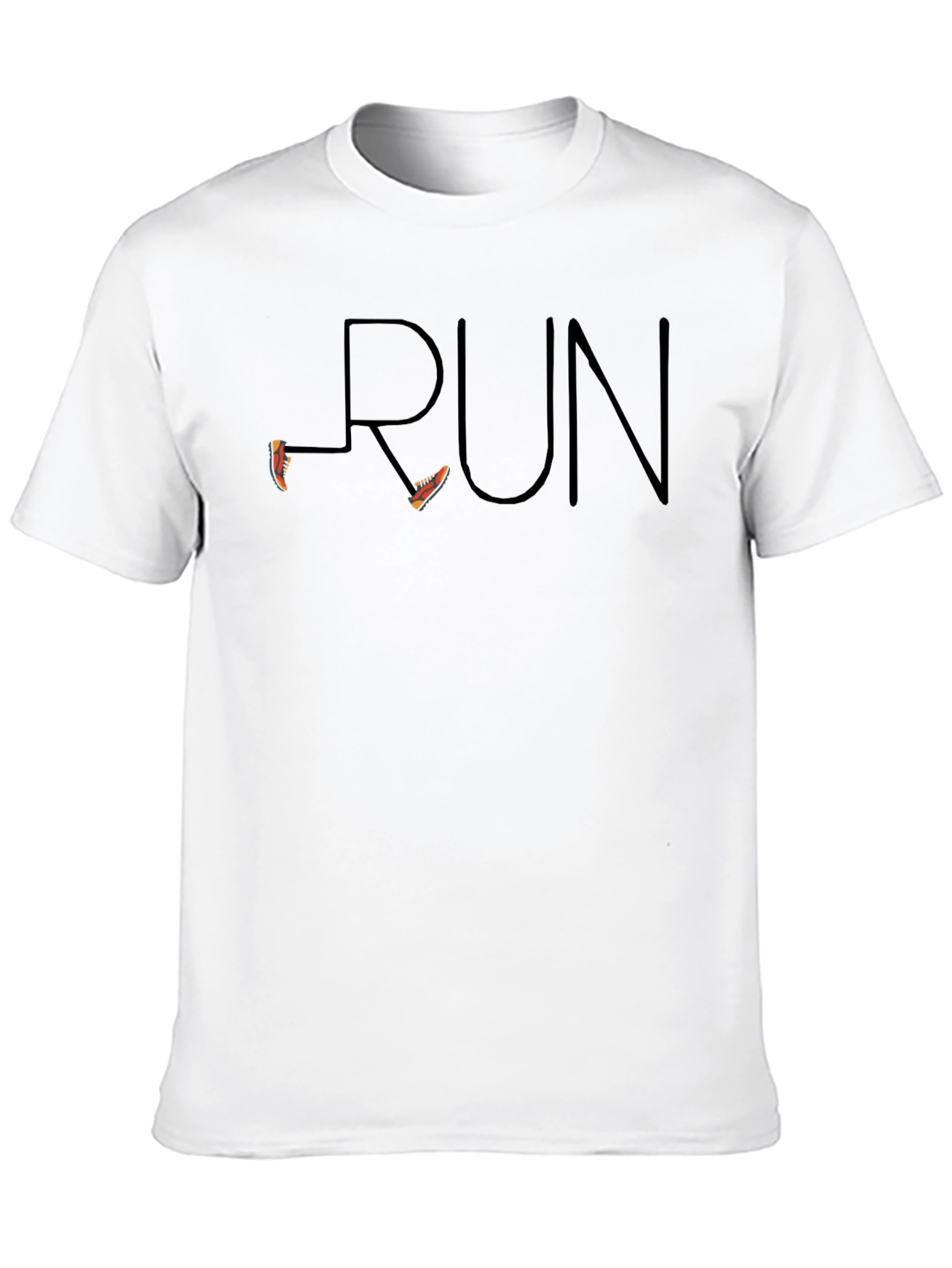 Stylish RUN Graphic Tee - Athletic Design