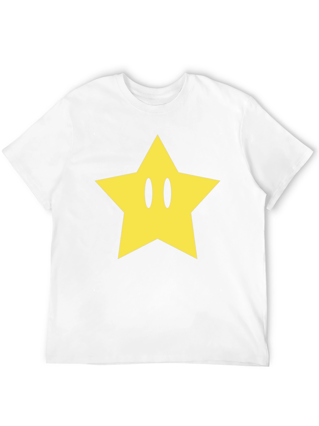 Black T-Shirt with Yellow Star Graphic