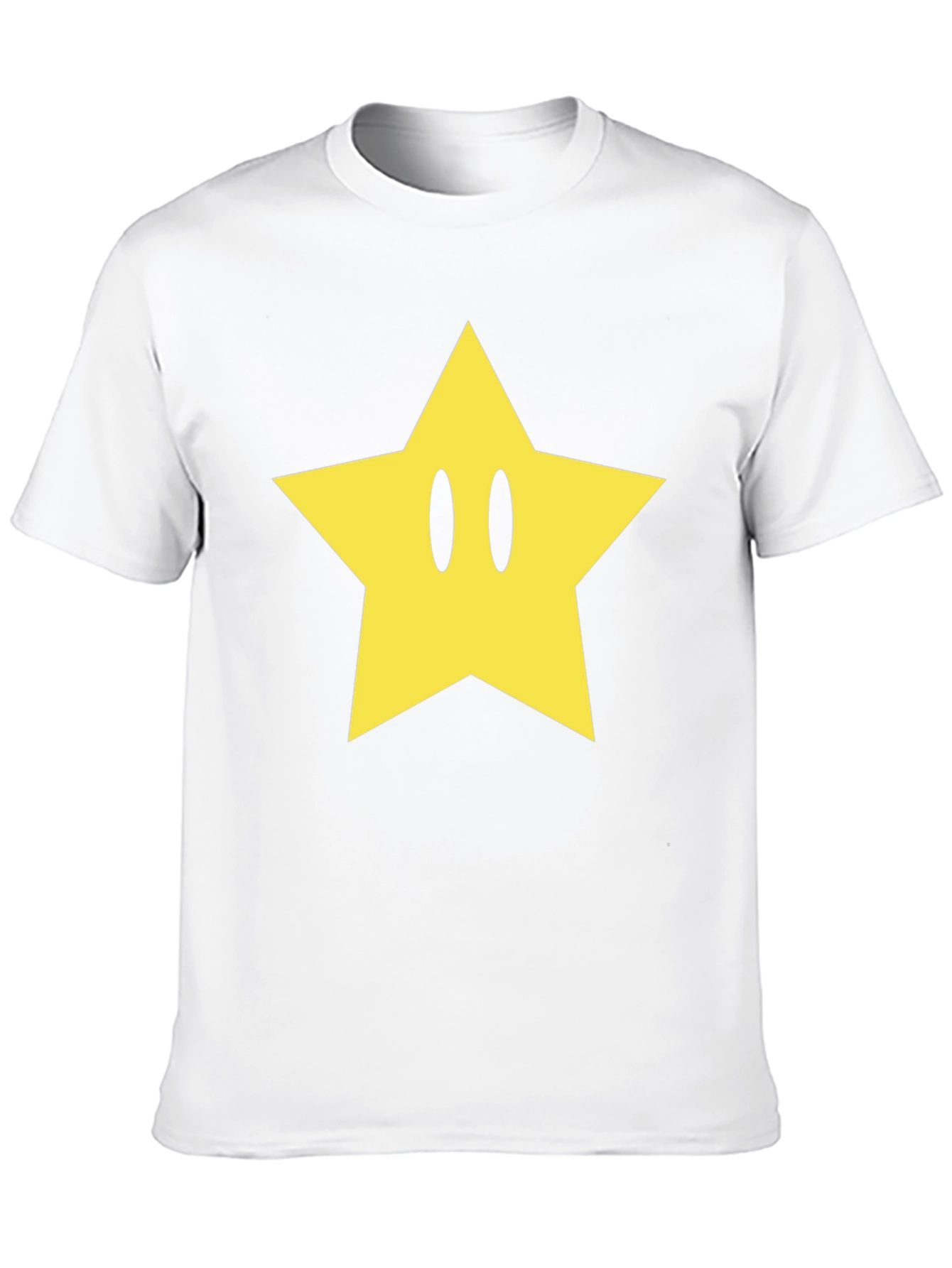 Black T-Shirt with Yellow Star Graphic
