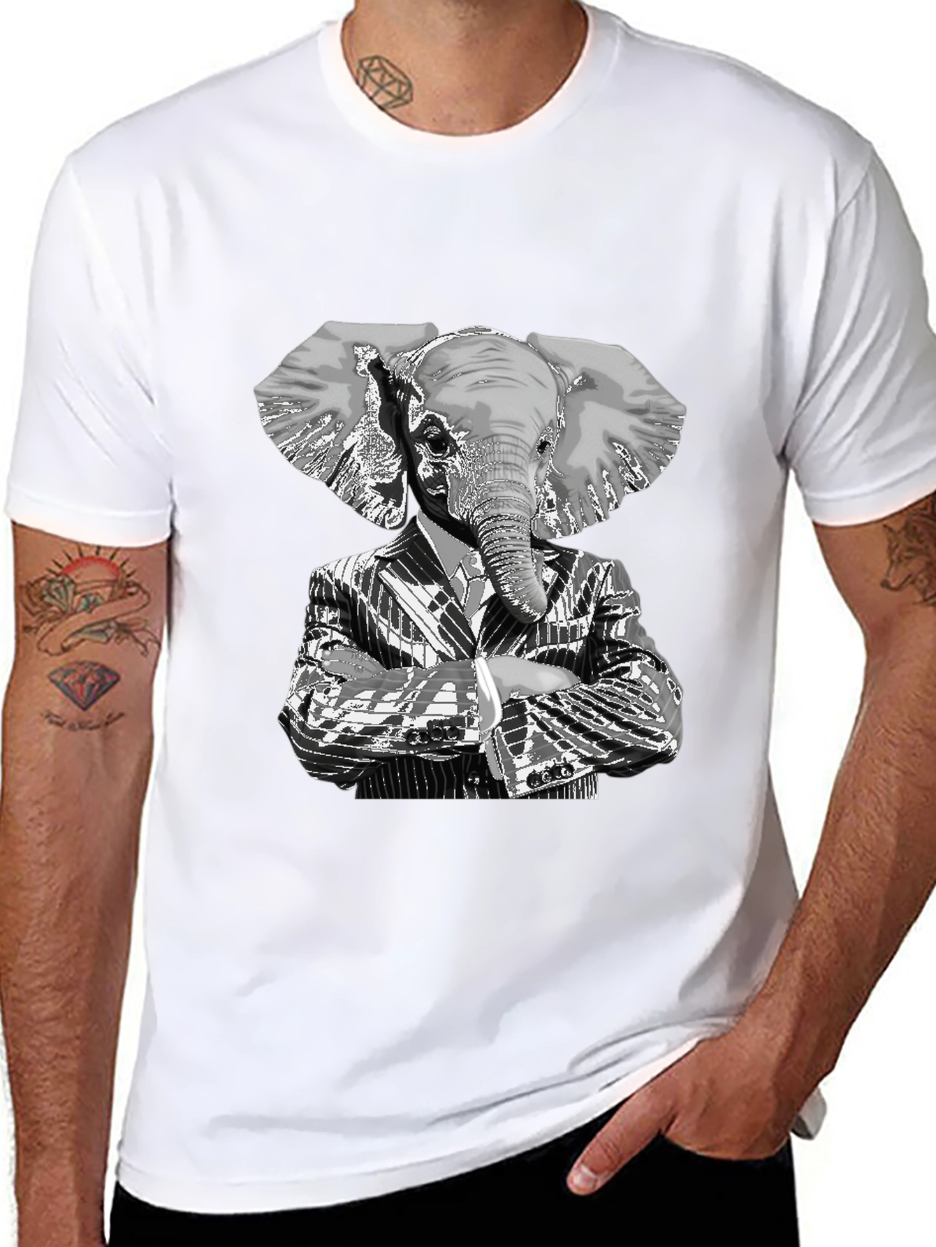 Elephant Gentleman Graphic Tee