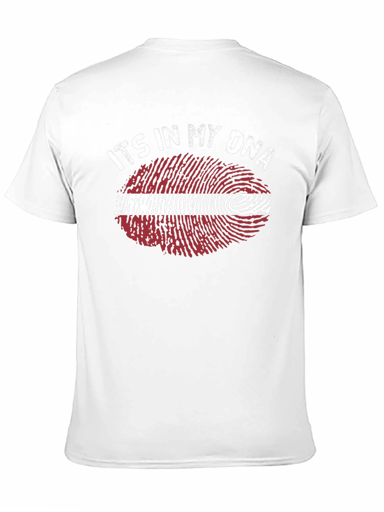Latvia Flag DNA Fingerprint T-Shirt