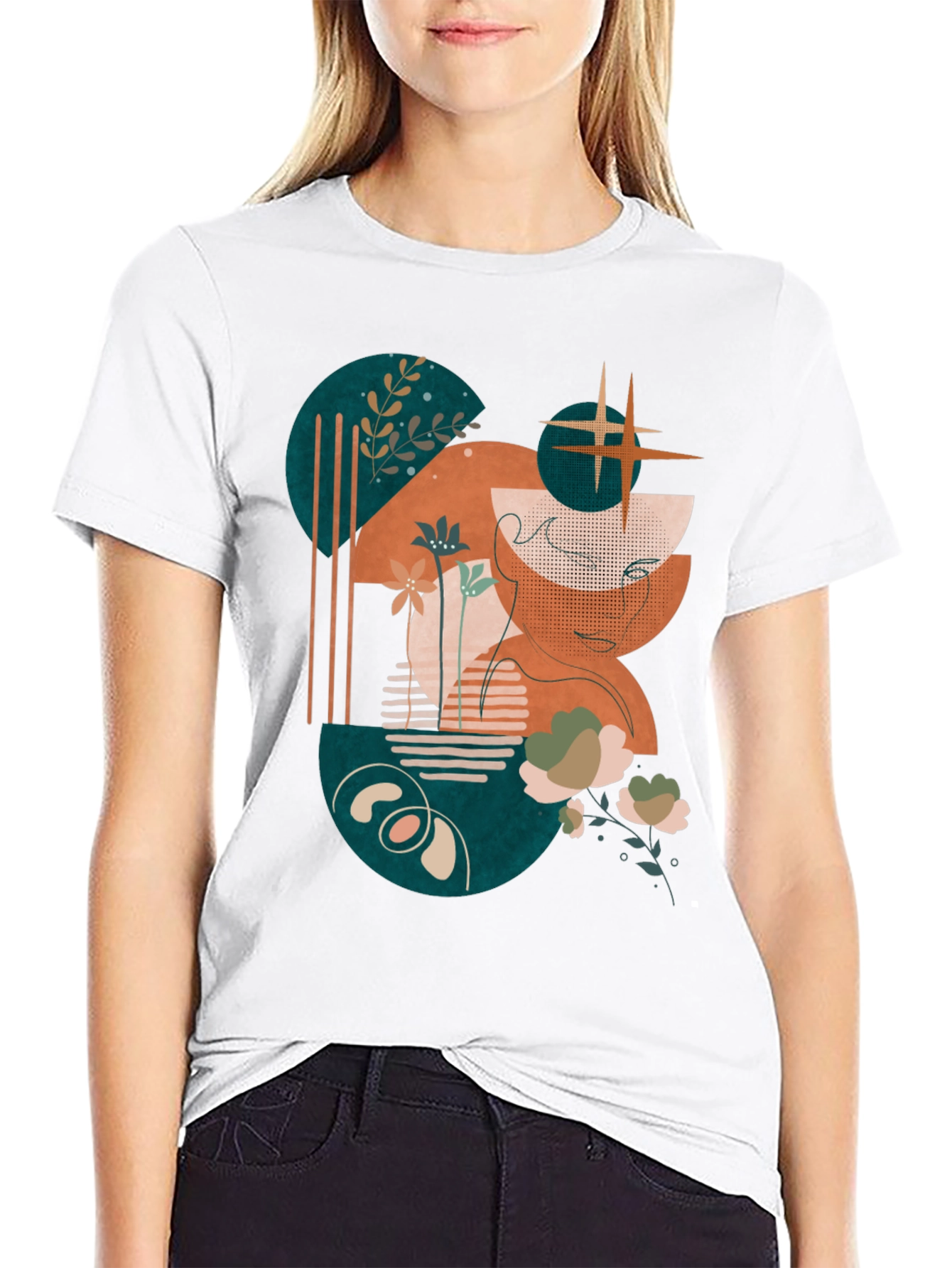 Abstract Graphic Print Tee