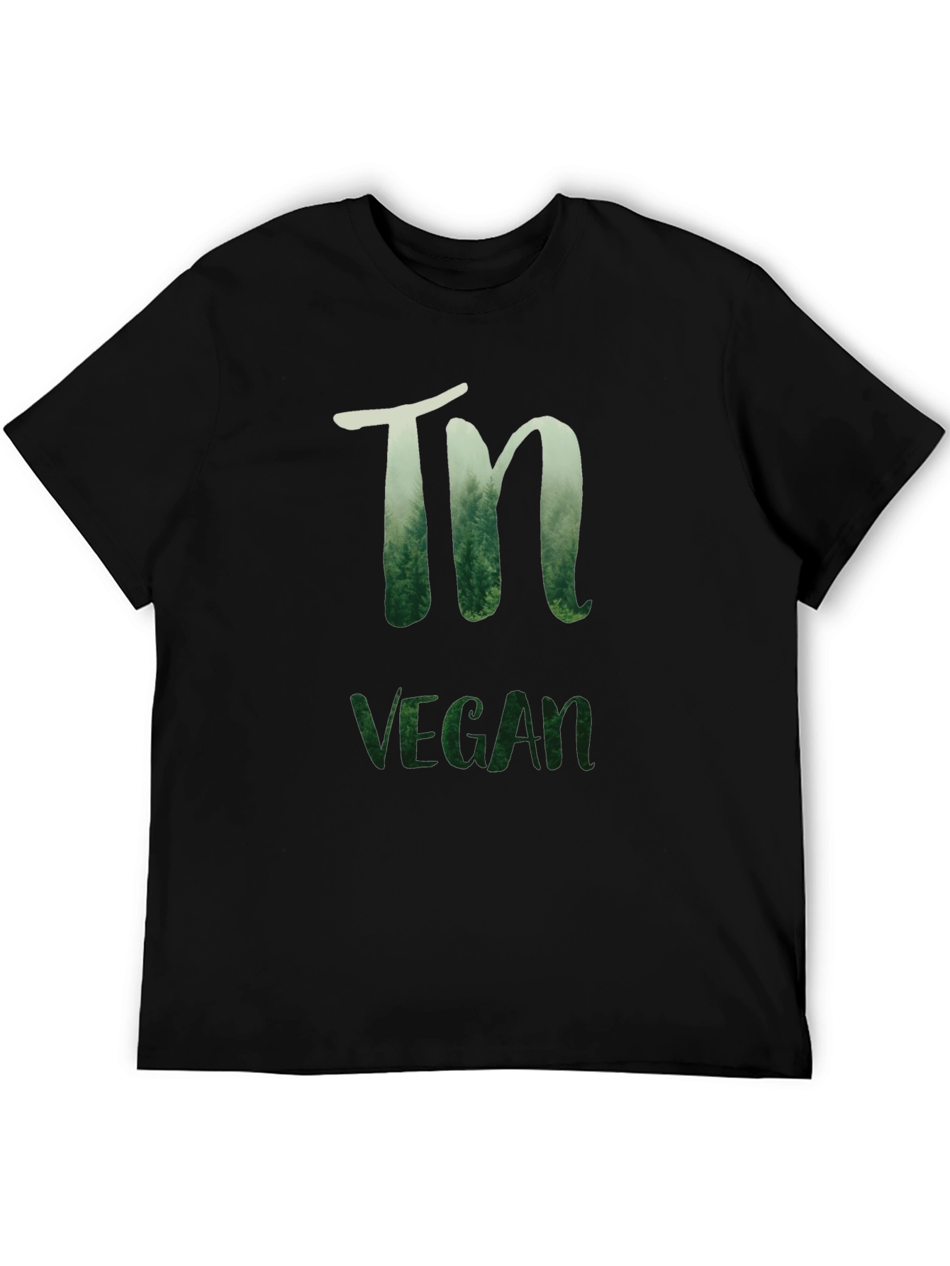 Nature Vegan T-Shirt - Black Cotton Blend