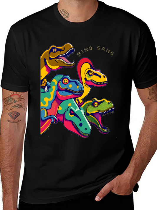 Dino Gang T-Shirt - Colorful Dinosaur Graphic Tee