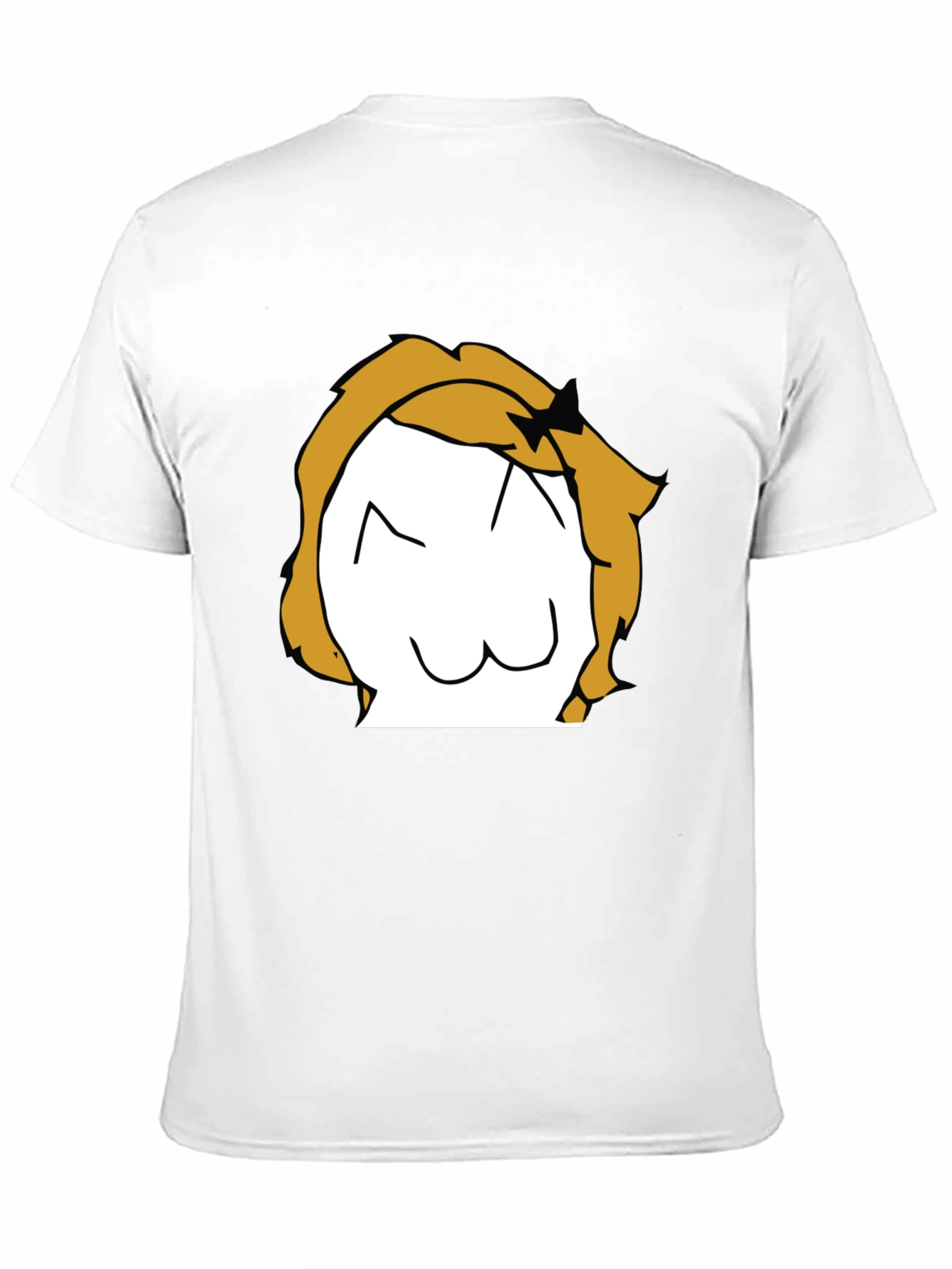 Anime Style Graphic T-Shirt - Black Crew Neck