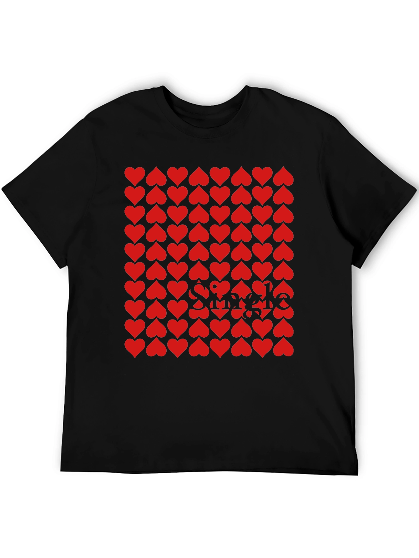 Heart Pattern Graphic Tee - Stylish Unisex T-Shirt