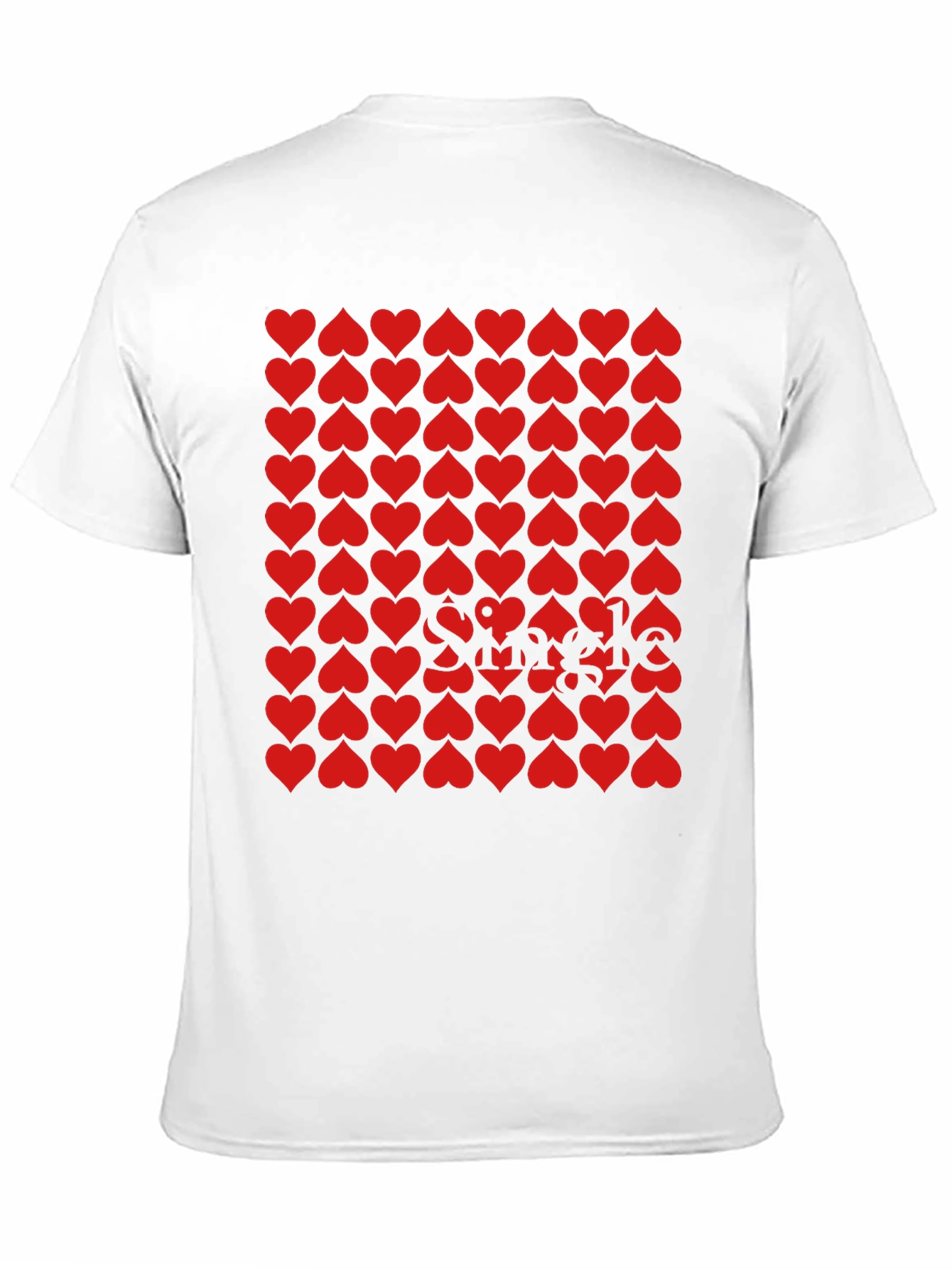 Heart Pattern Graphic Tee - Stylish Unisex T-Shirt