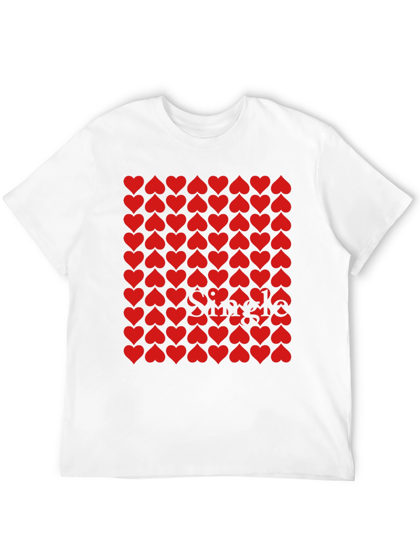 Heart Pattern Graphic Tee - Stylish Unisex T-Shirt