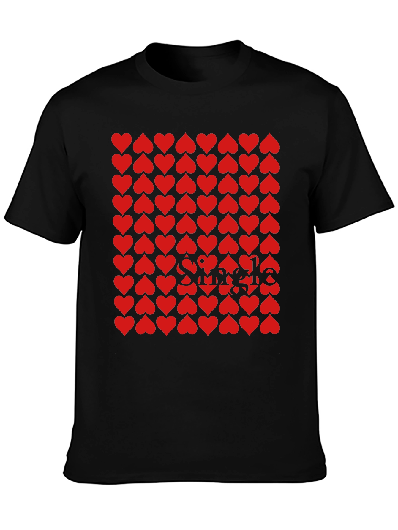 Heart Pattern Graphic Tee - Stylish Unisex T-Shirt